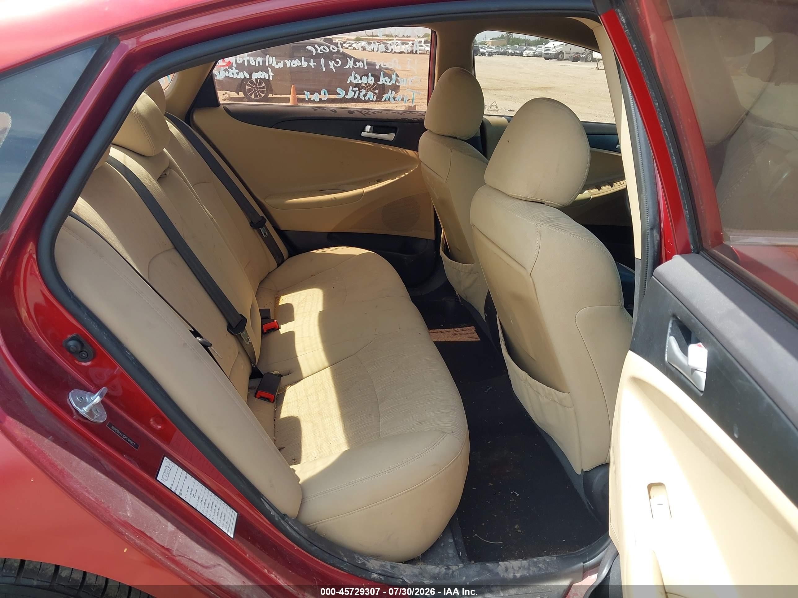 2013 Hyundai Sonata Gls Red vin: 5NPEB4AC1DH749883