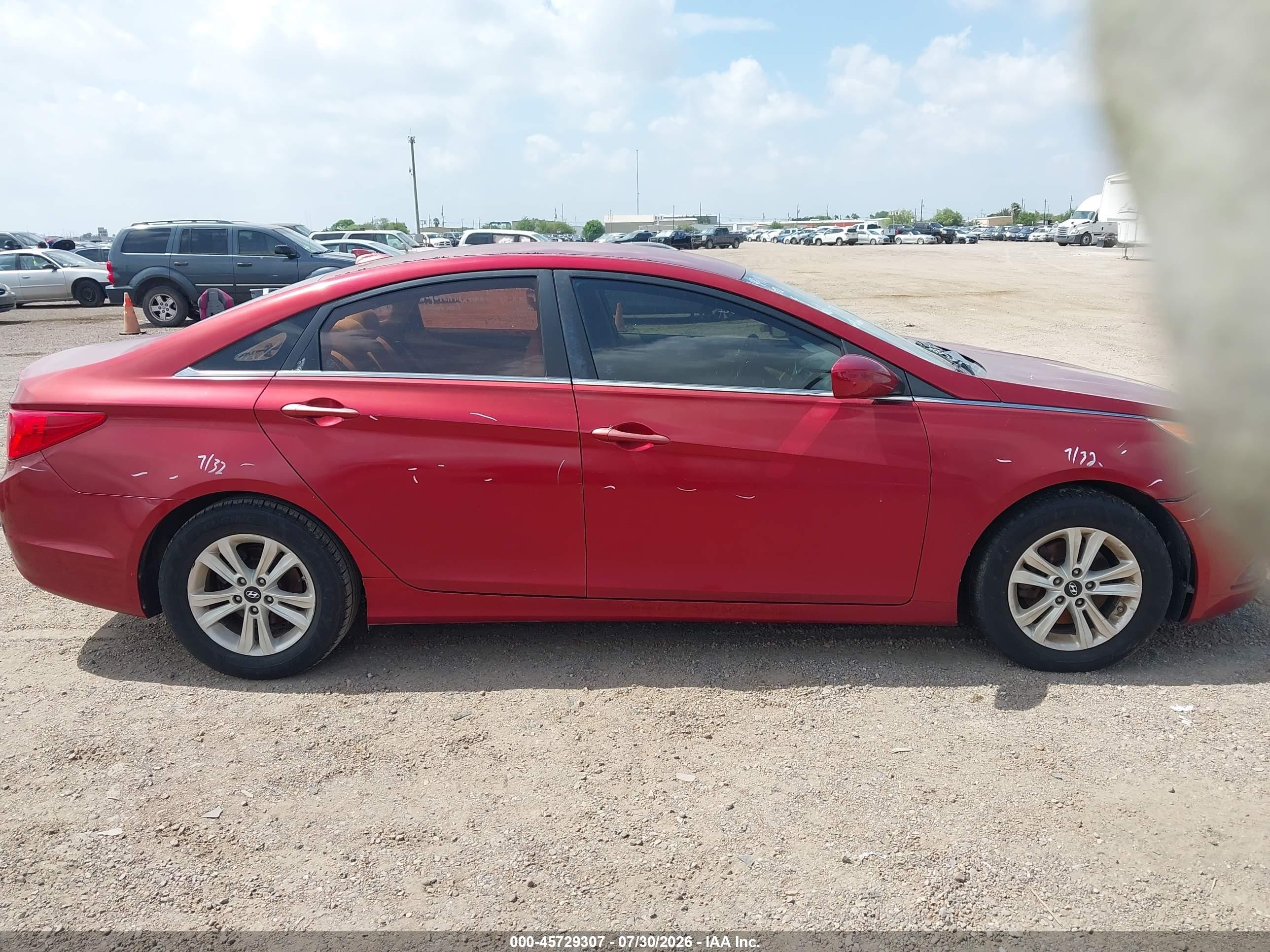 2013 Hyundai Sonata Gls Red vin: 5NPEB4AC1DH749883