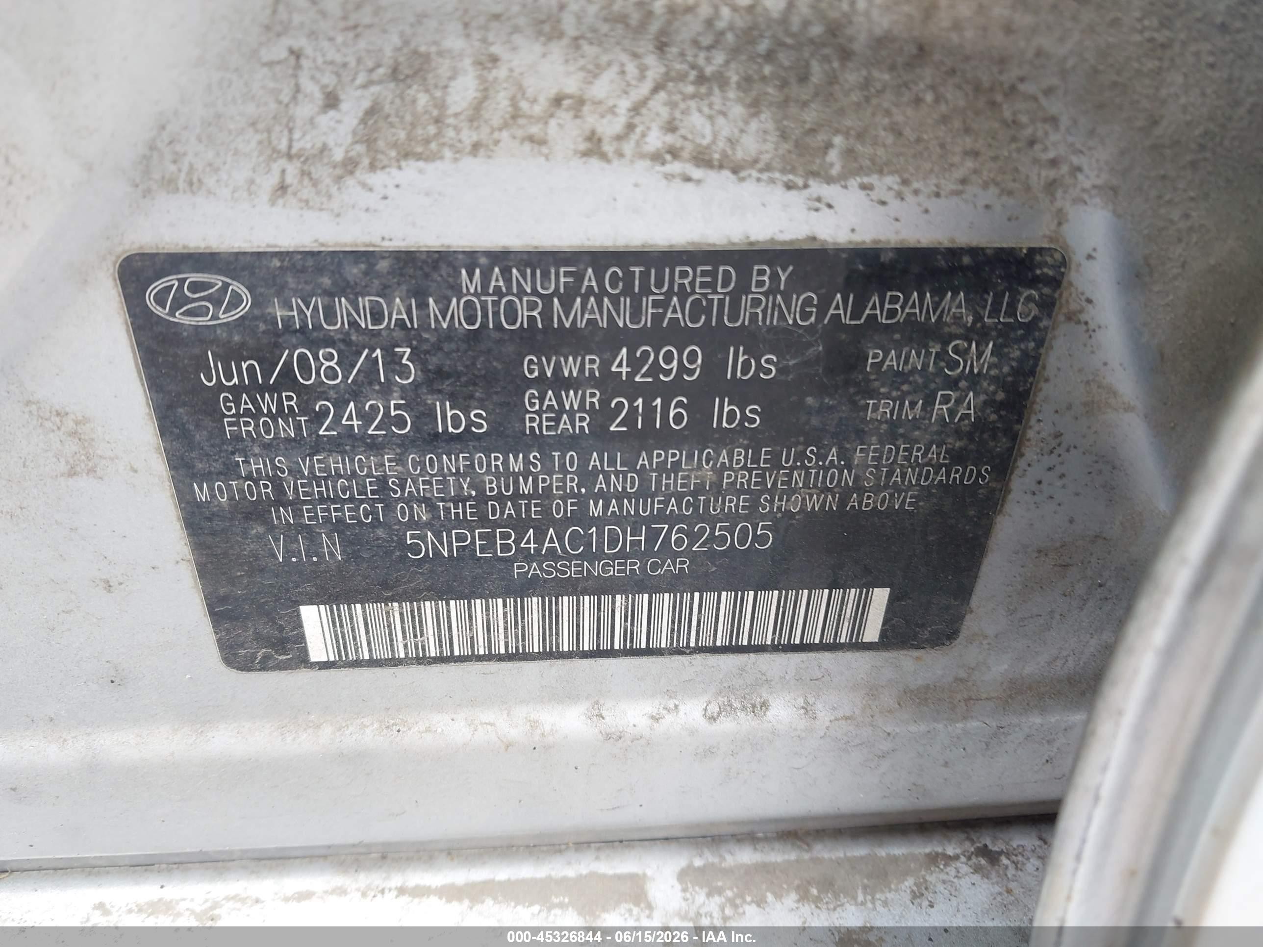 2013 Hyundai Sonata Gls Серебряный vin: 5NPEB4AC1DH762505