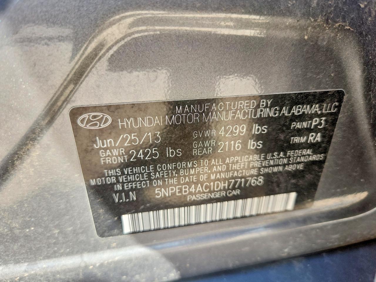 2013 Hyundai Sonata Gls Black vin: 5NPEB4AC1DH771768