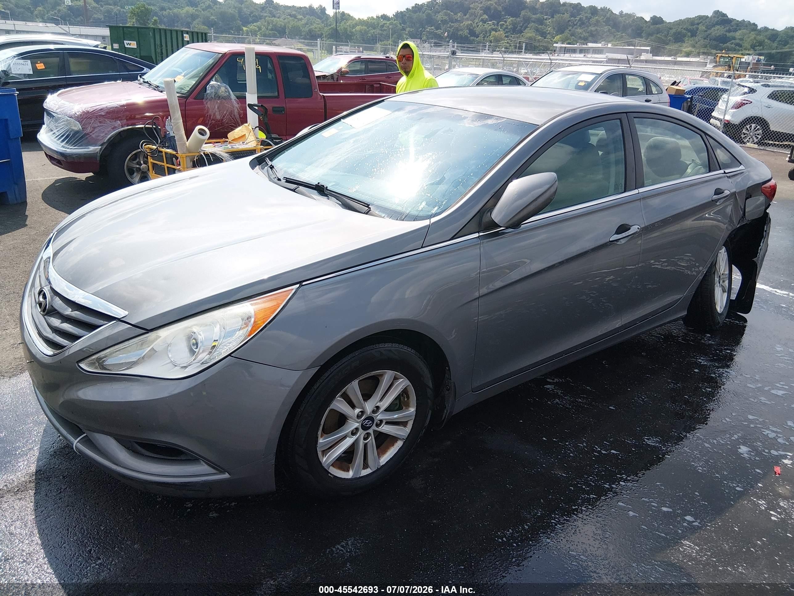 2013 Hyundai Sonata Gls Gray vin: 5NPEB4AC1DH790191