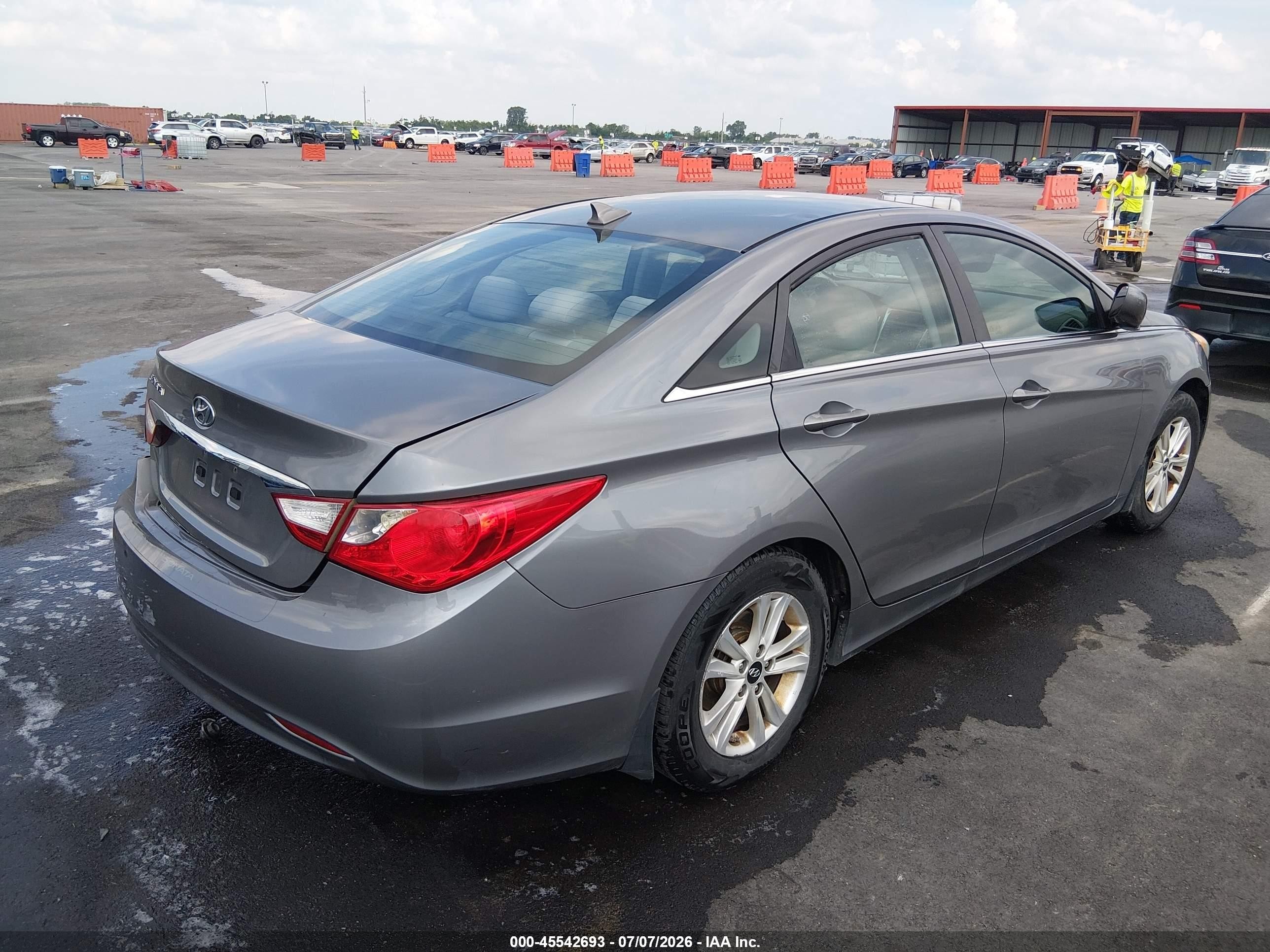 2013 Hyundai Sonata Gls Gray vin: 5NPEB4AC1DH790191