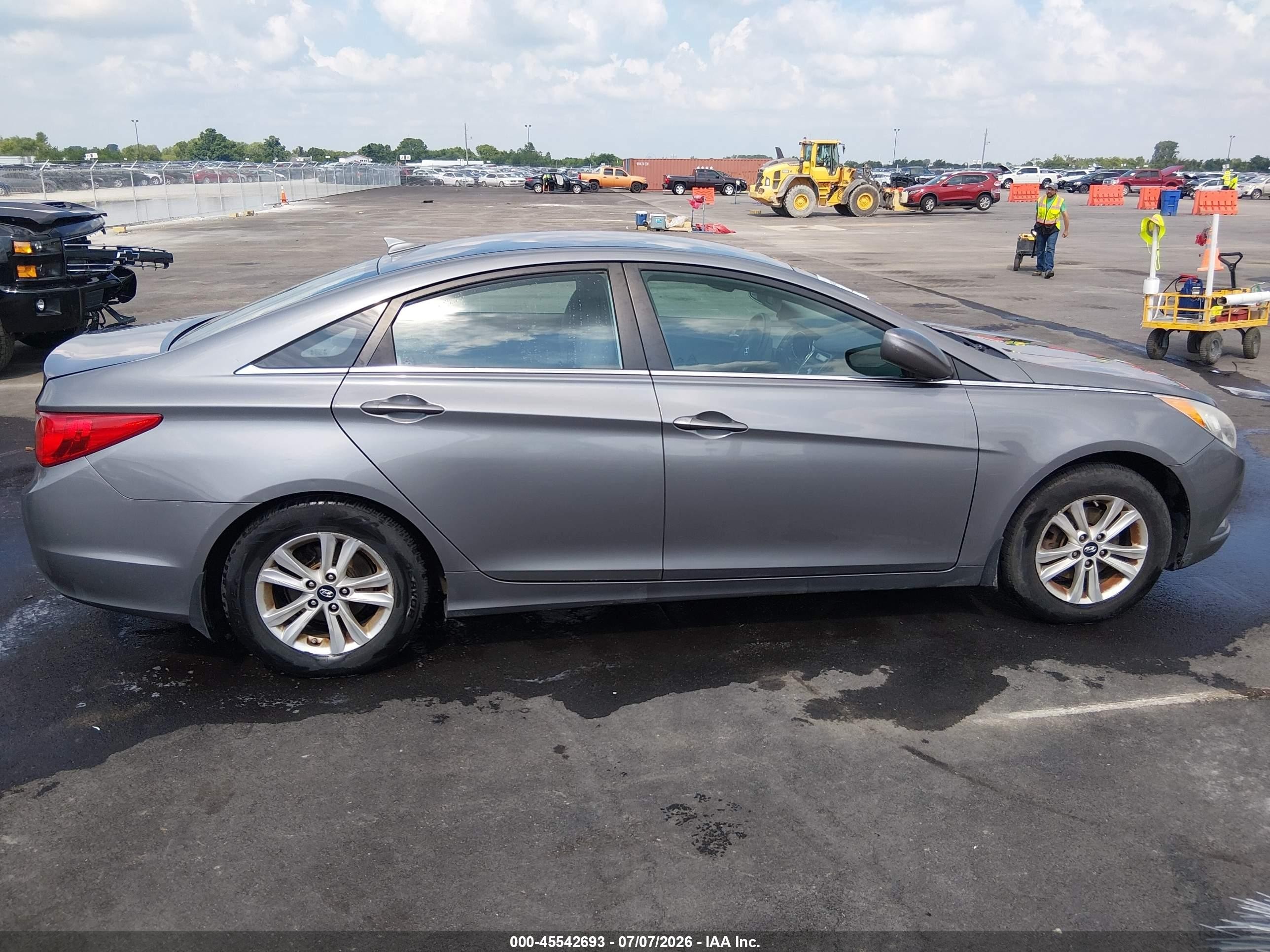 2013 Hyundai Sonata Gls Gray vin: 5NPEB4AC1DH790191