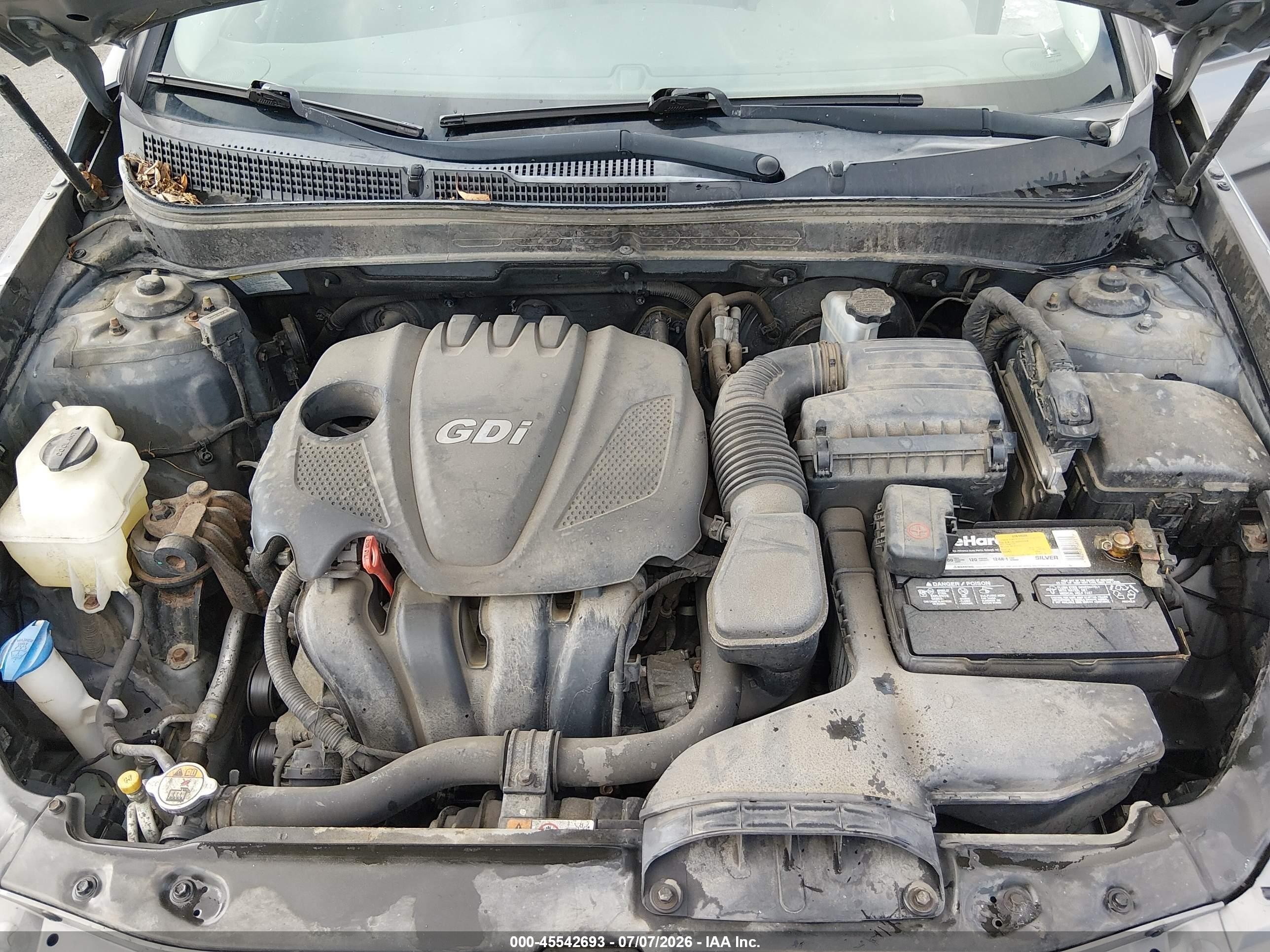 2013 Hyundai Sonata Gls Gray vin: 5NPEB4AC1DH790191