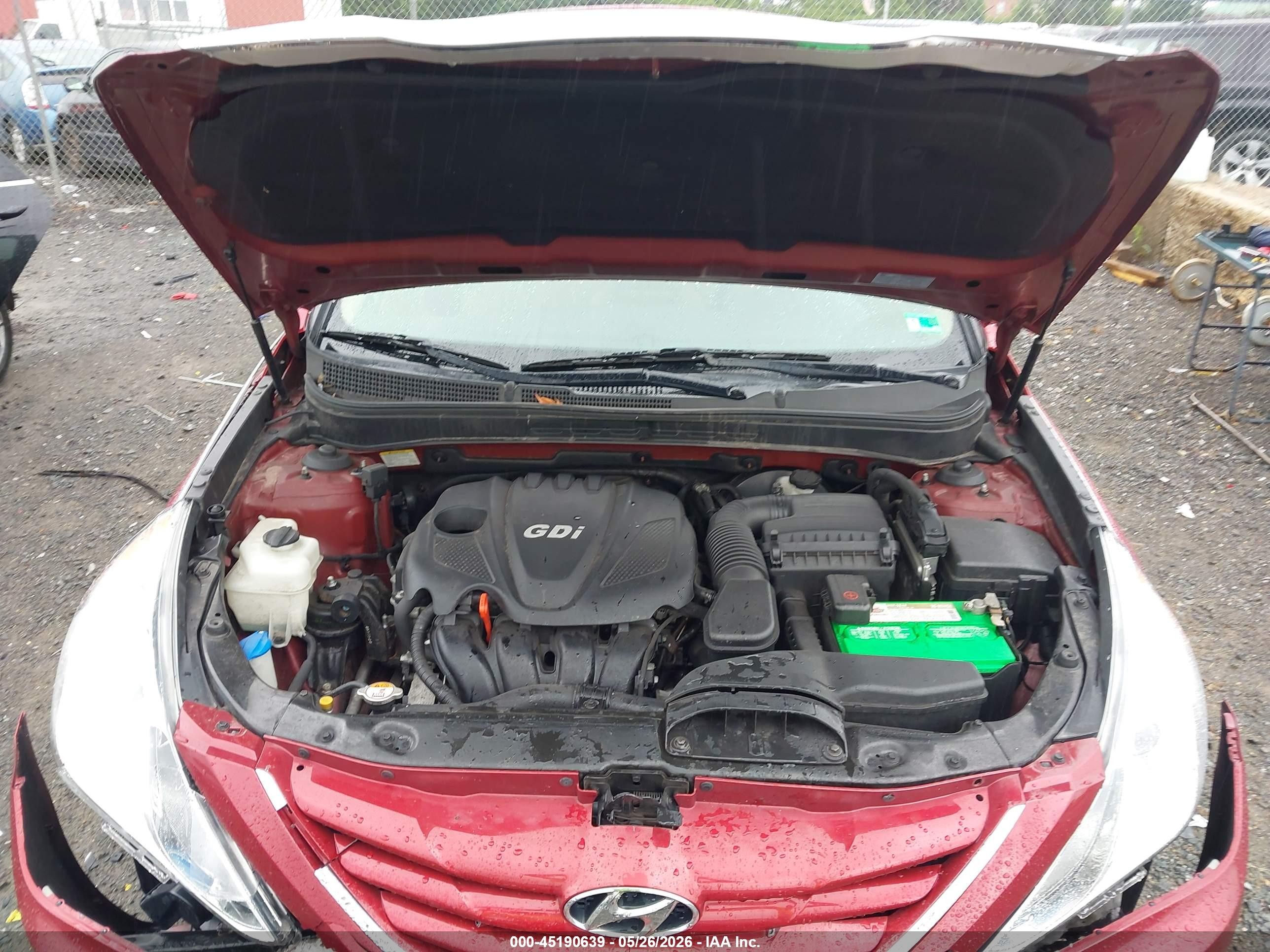 2013 Hyundai Sonata Gls Red vin: 5NPEB4AC1DH795049