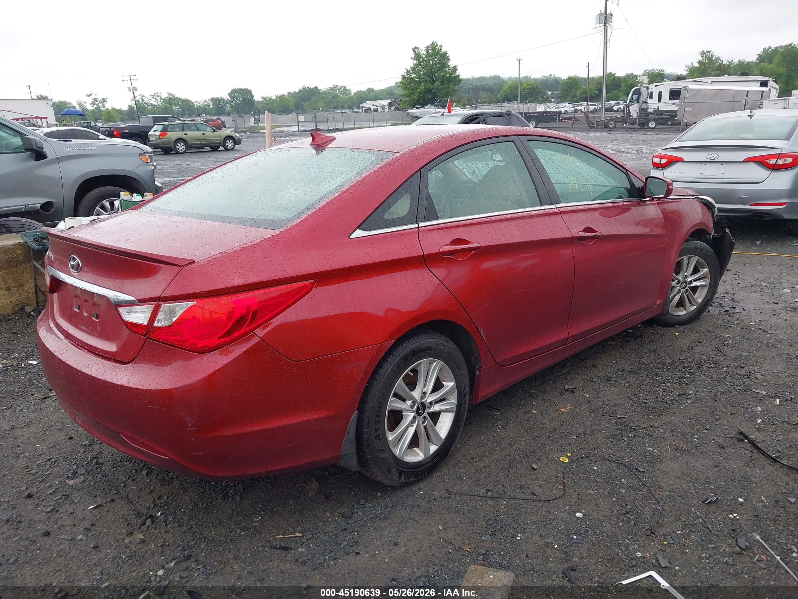 2013 Hyundai Sonata Gls Red vin: 5NPEB4AC1DH795049