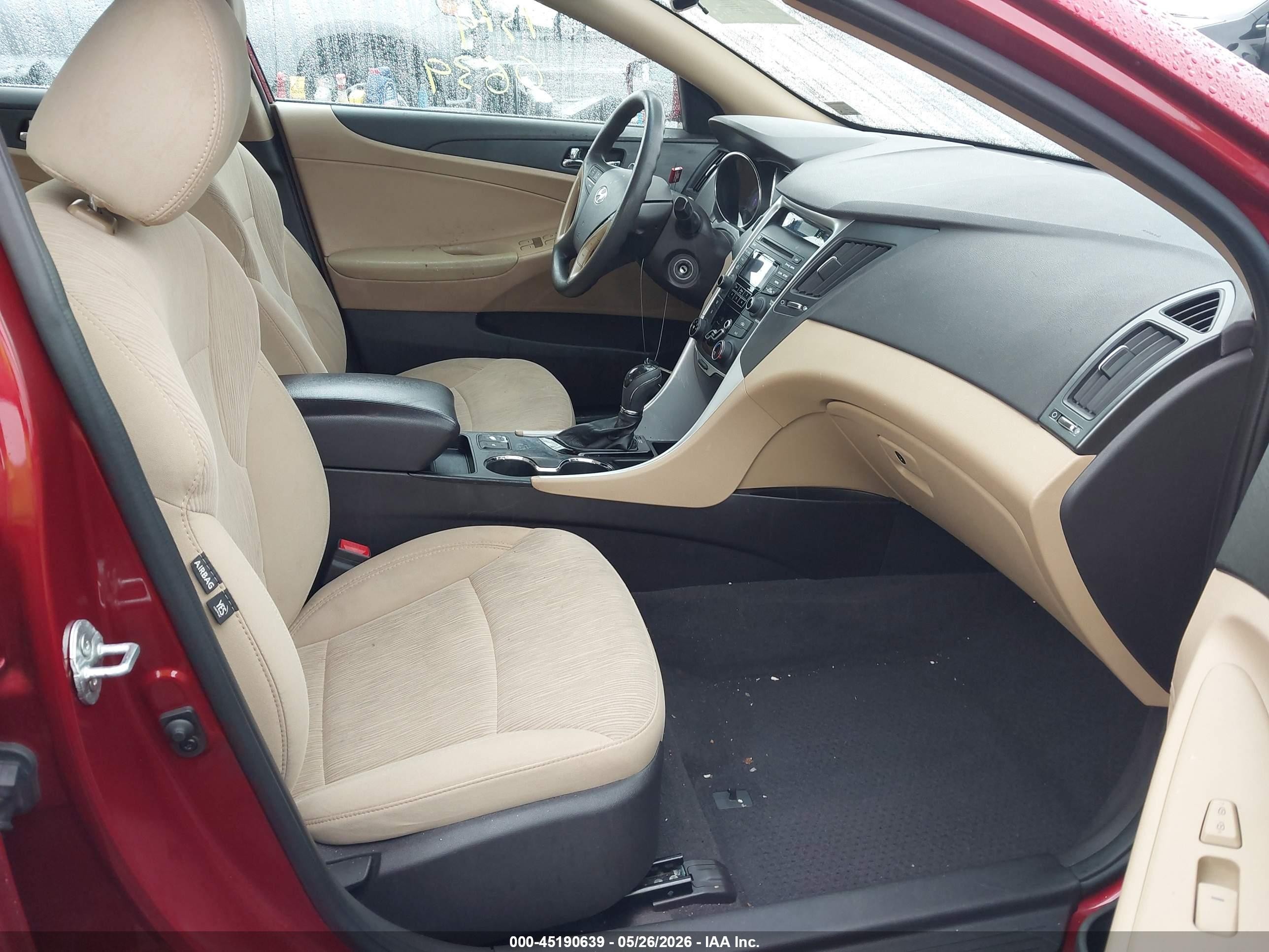 2013 Hyundai Sonata Gls Red vin: 5NPEB4AC1DH795049