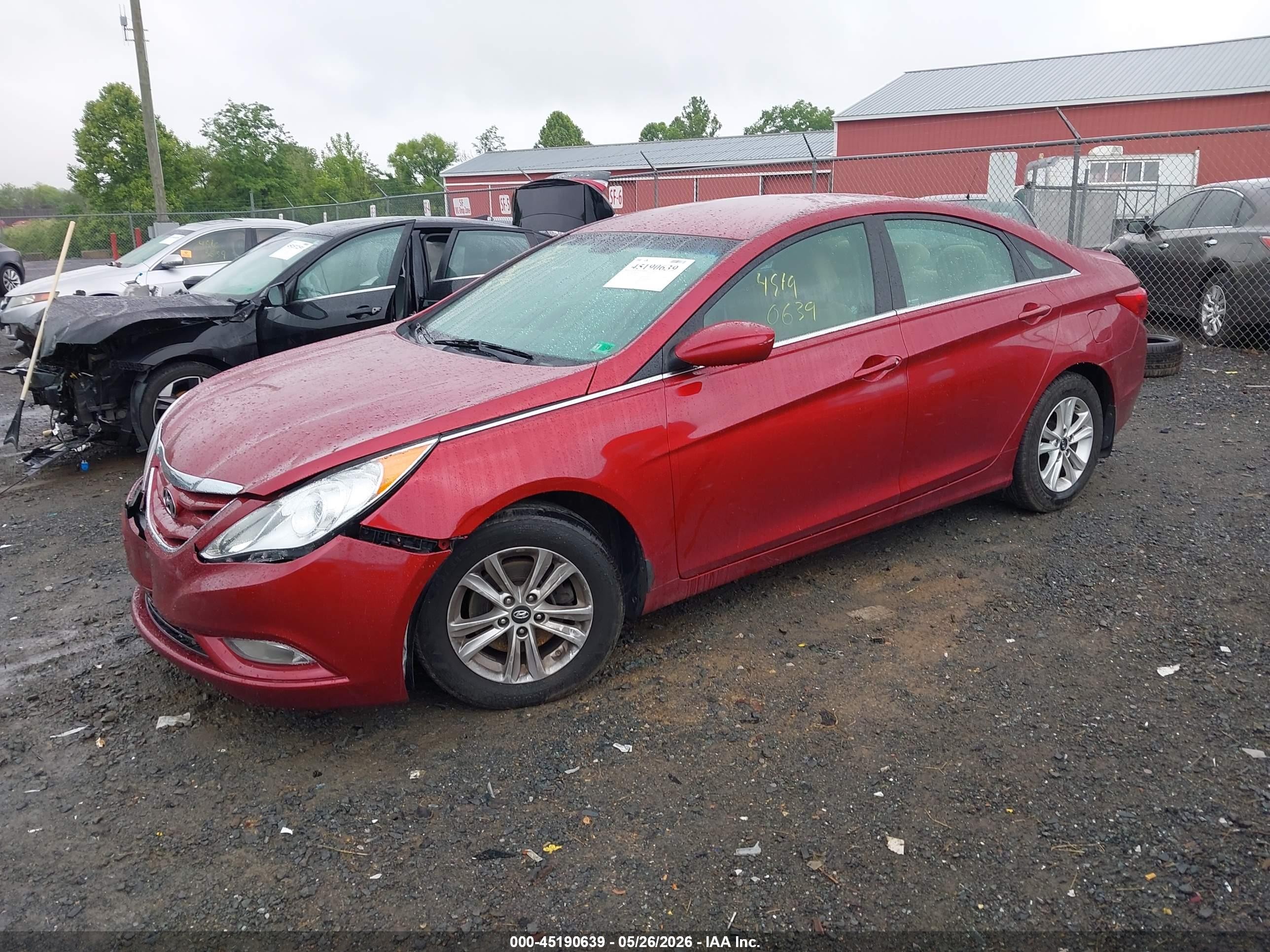 2013 Hyundai Sonata Gls Red vin: 5NPEB4AC1DH795049