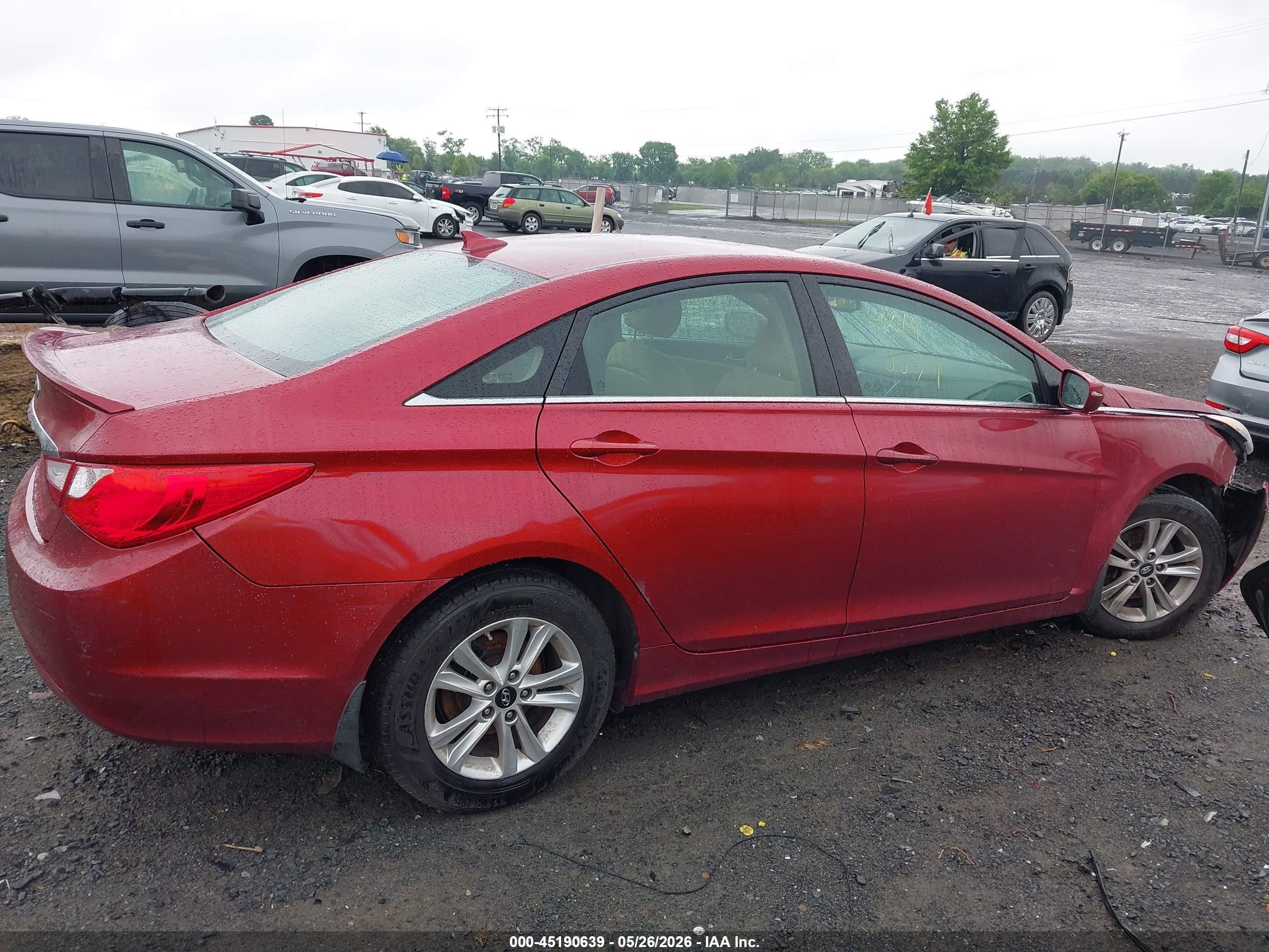 2013 Hyundai Sonata Gls Red vin: 5NPEB4AC1DH795049