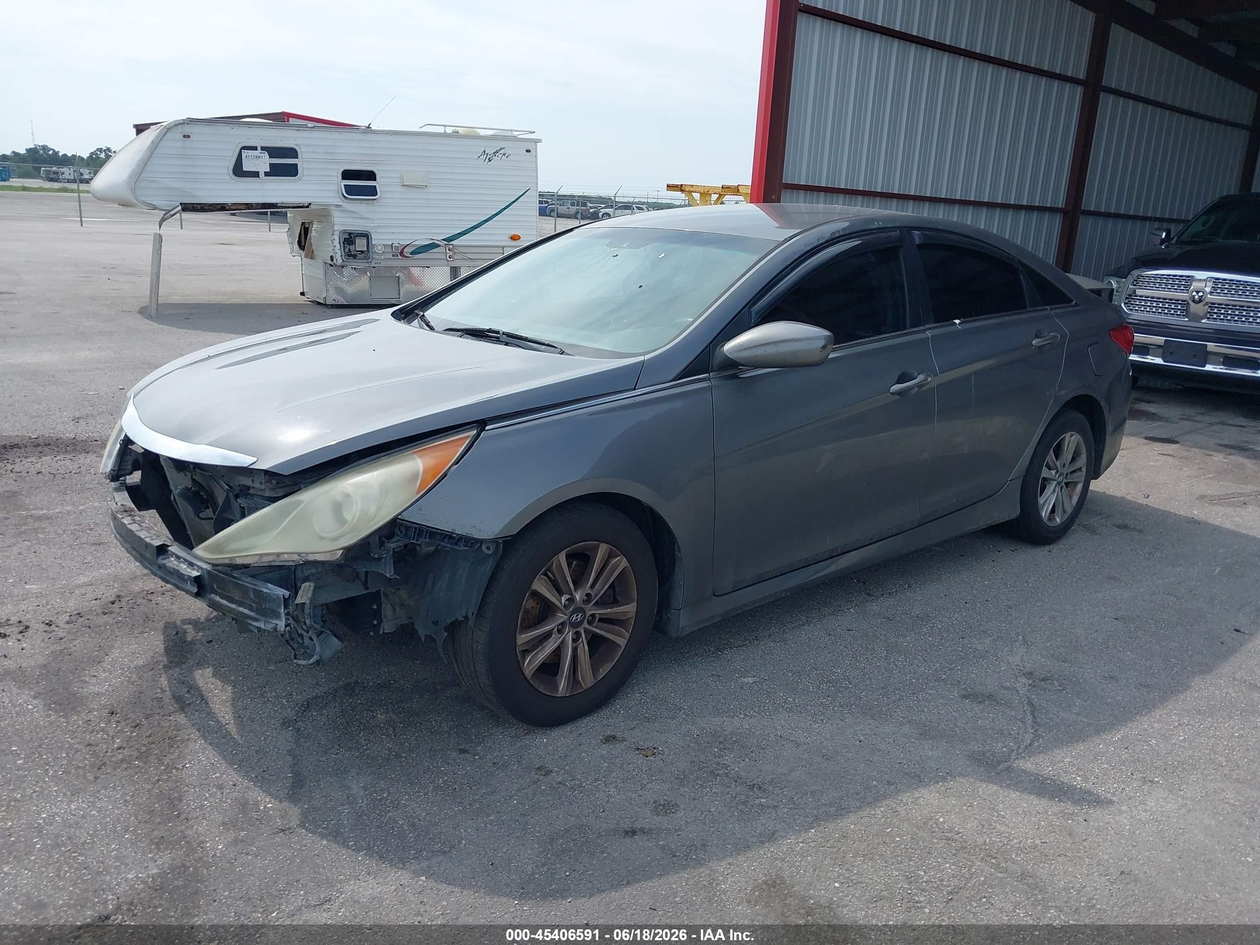 2014 Hyundai Sonata Gls Gray vin: 5NPEB4AC1EH818024