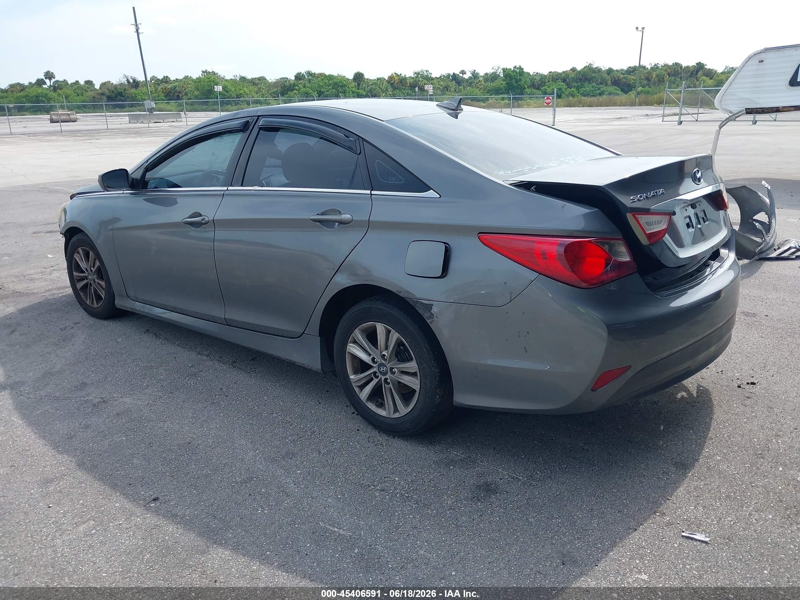 2014 Hyundai Sonata Gls Gray vin: 5NPEB4AC1EH818024