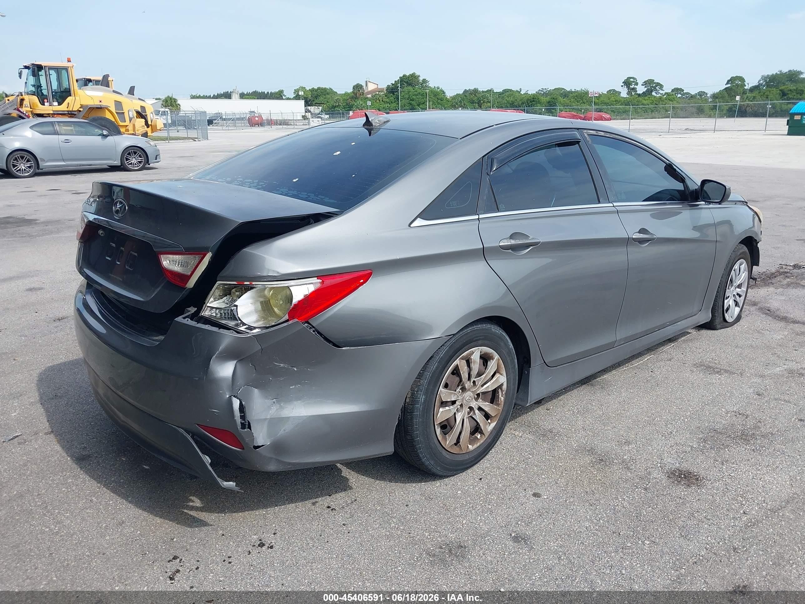 2014 Hyundai Sonata Gls Gray vin: 5NPEB4AC1EH818024