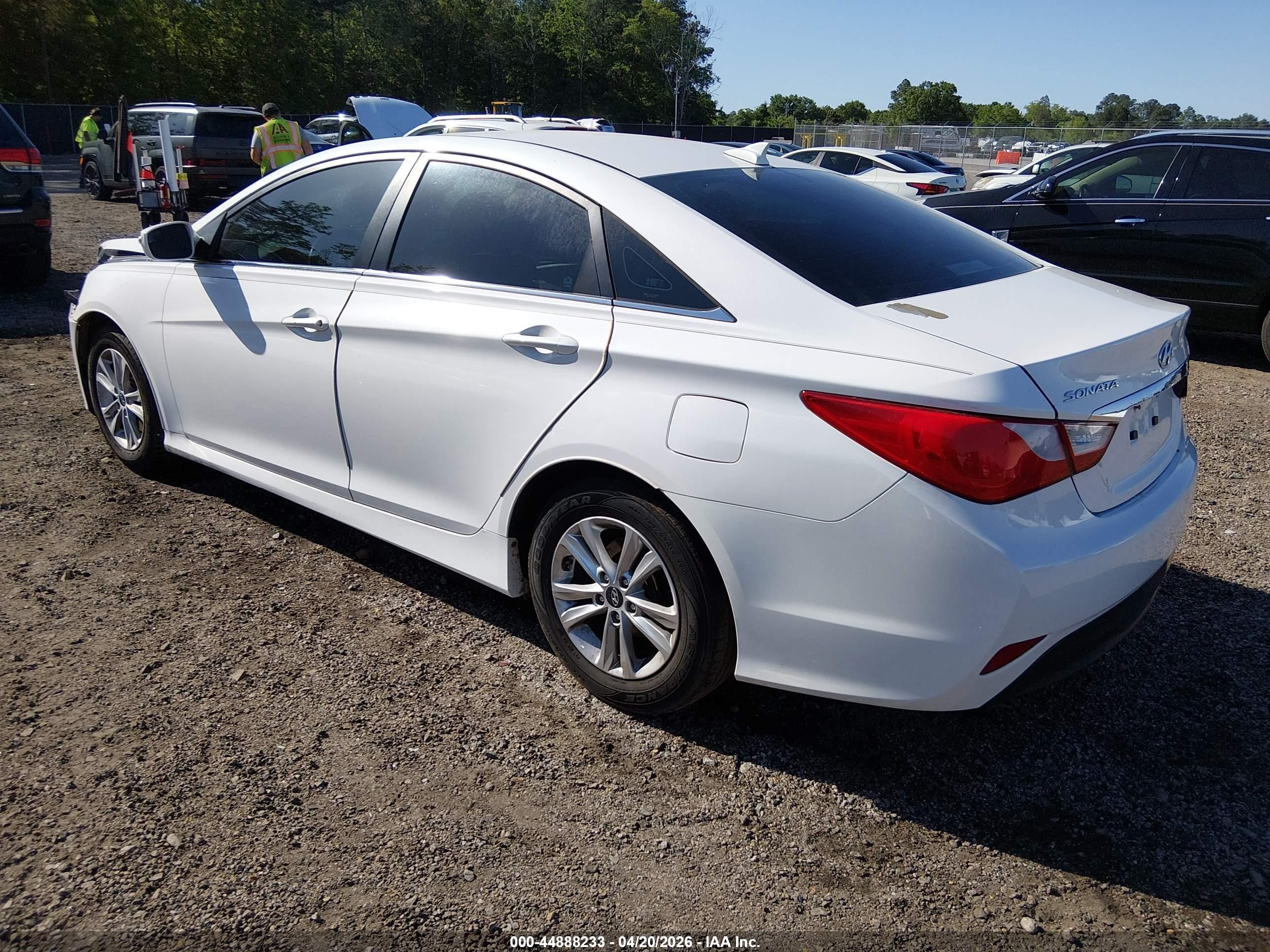 2014 Hyundai Sonata Gls White vin: 5NPEB4AC1EH822963