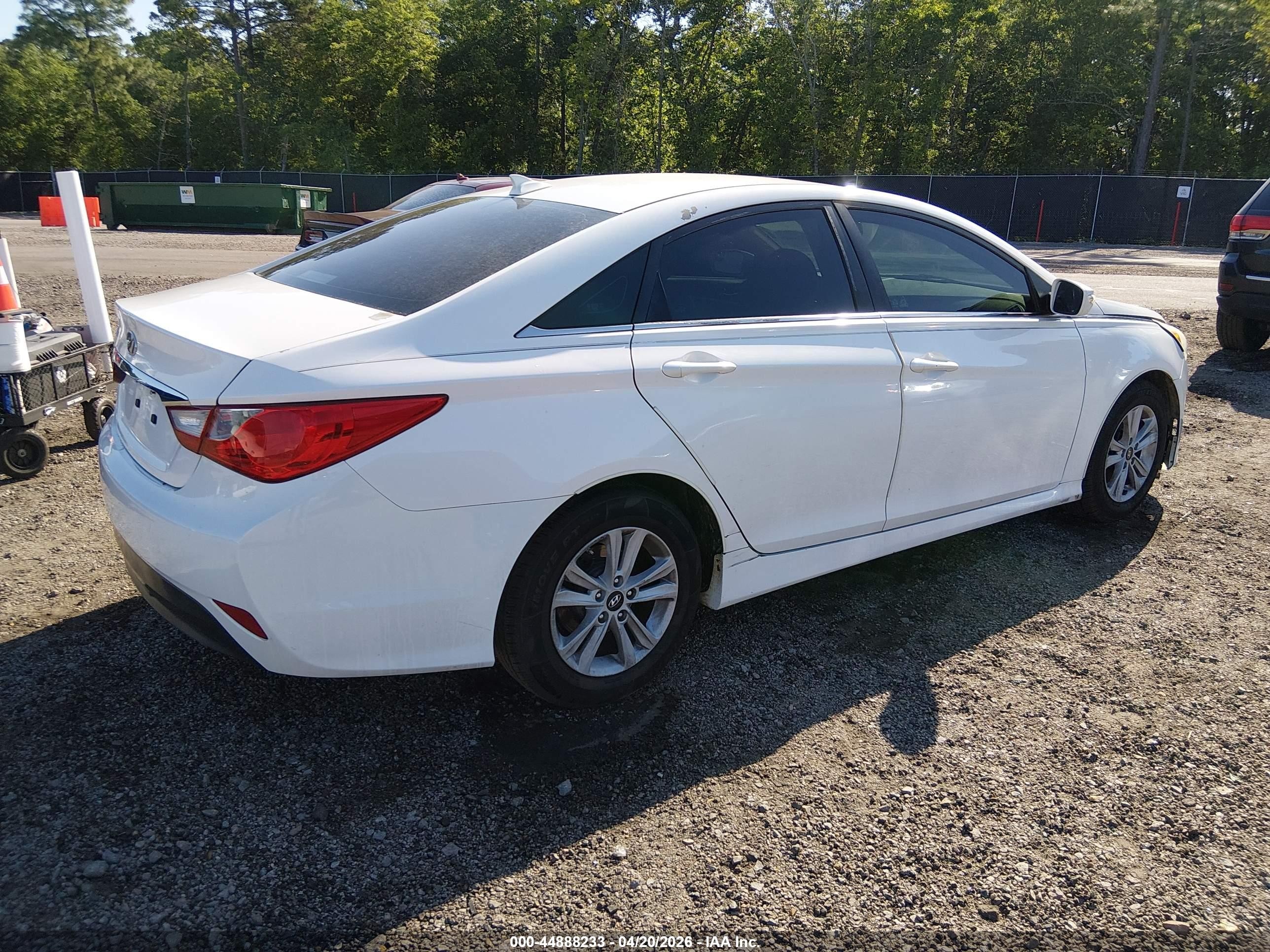 2014 Hyundai Sonata Gls White vin: 5NPEB4AC1EH822963