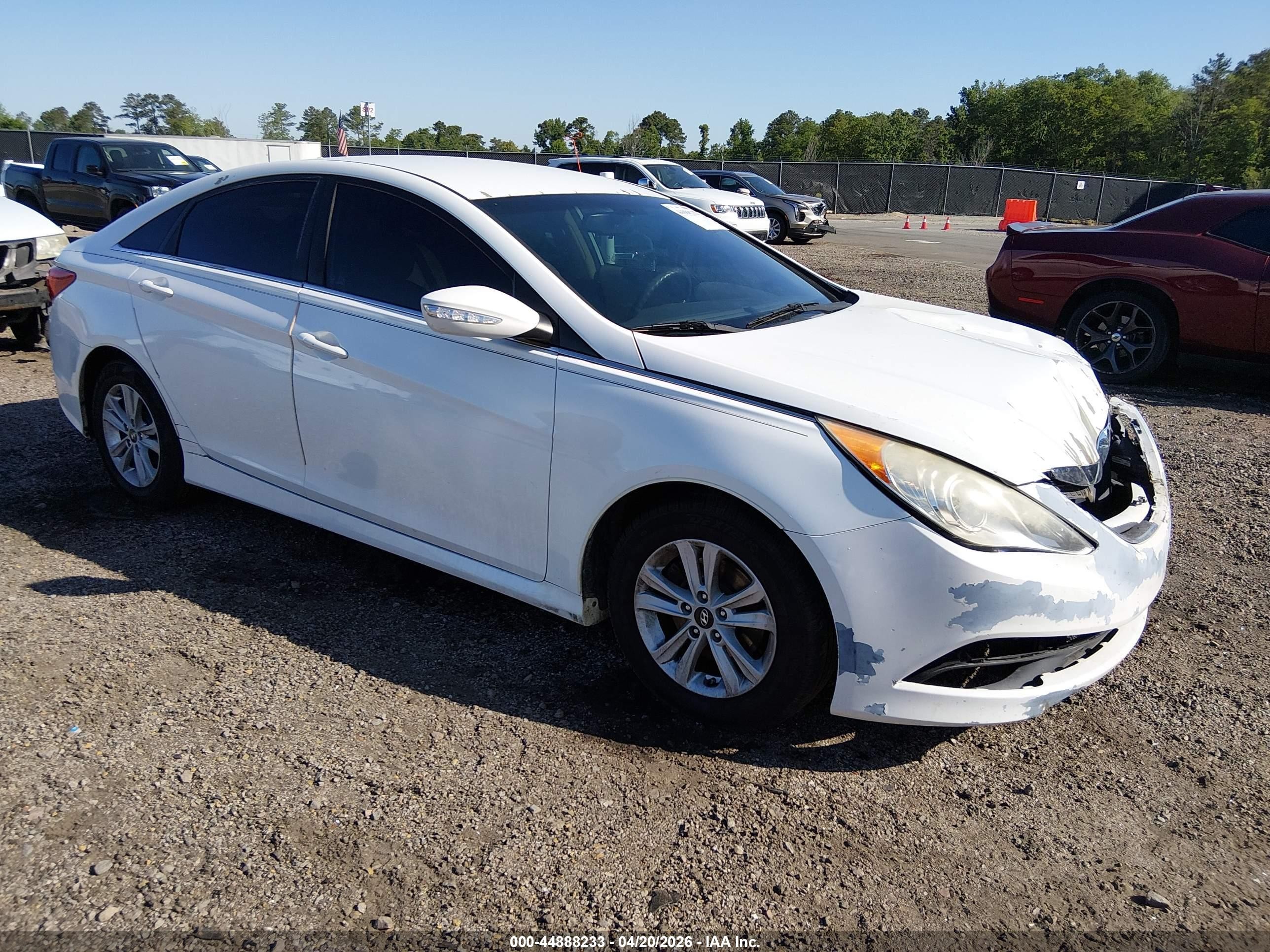 2014 Hyundai Sonata Gls White vin: 5NPEB4AC1EH822963