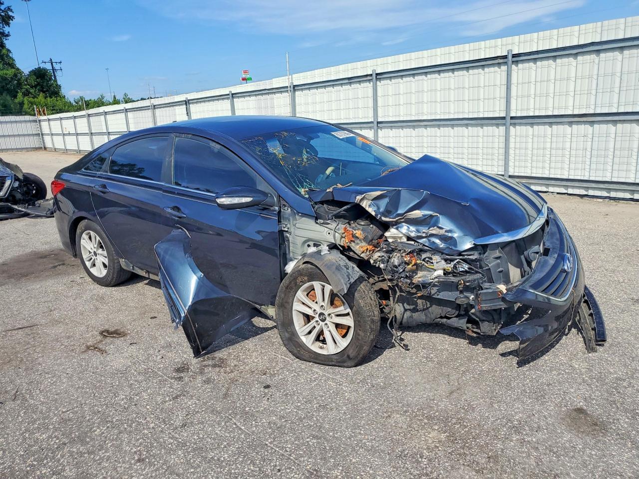 2014 Hyundai Sonata Gls Синий vin: 5NPEB4AC1EH830657