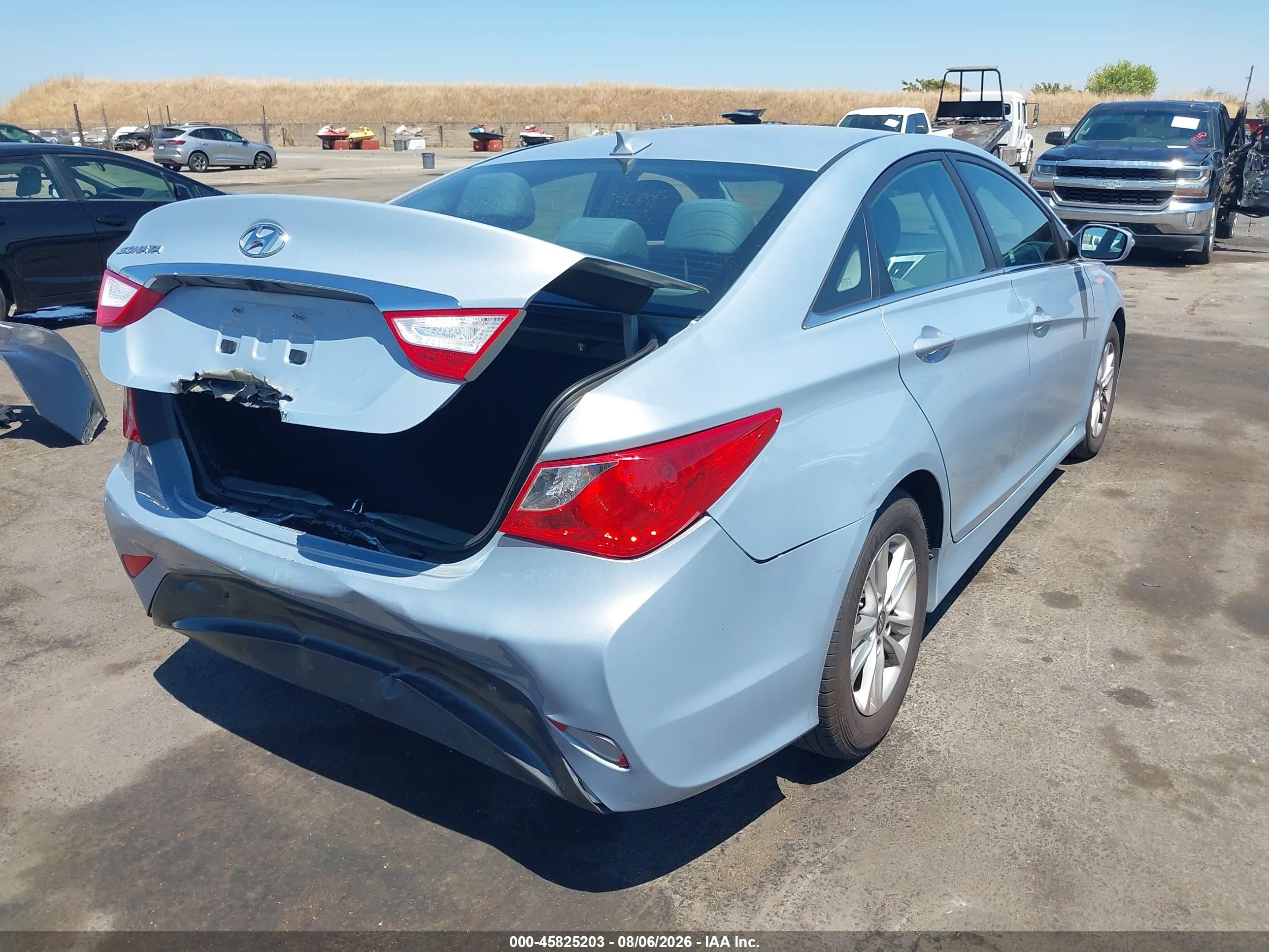2014 Hyundai Sonata Gls Blue vin: 5NPEB4AC1EH834112