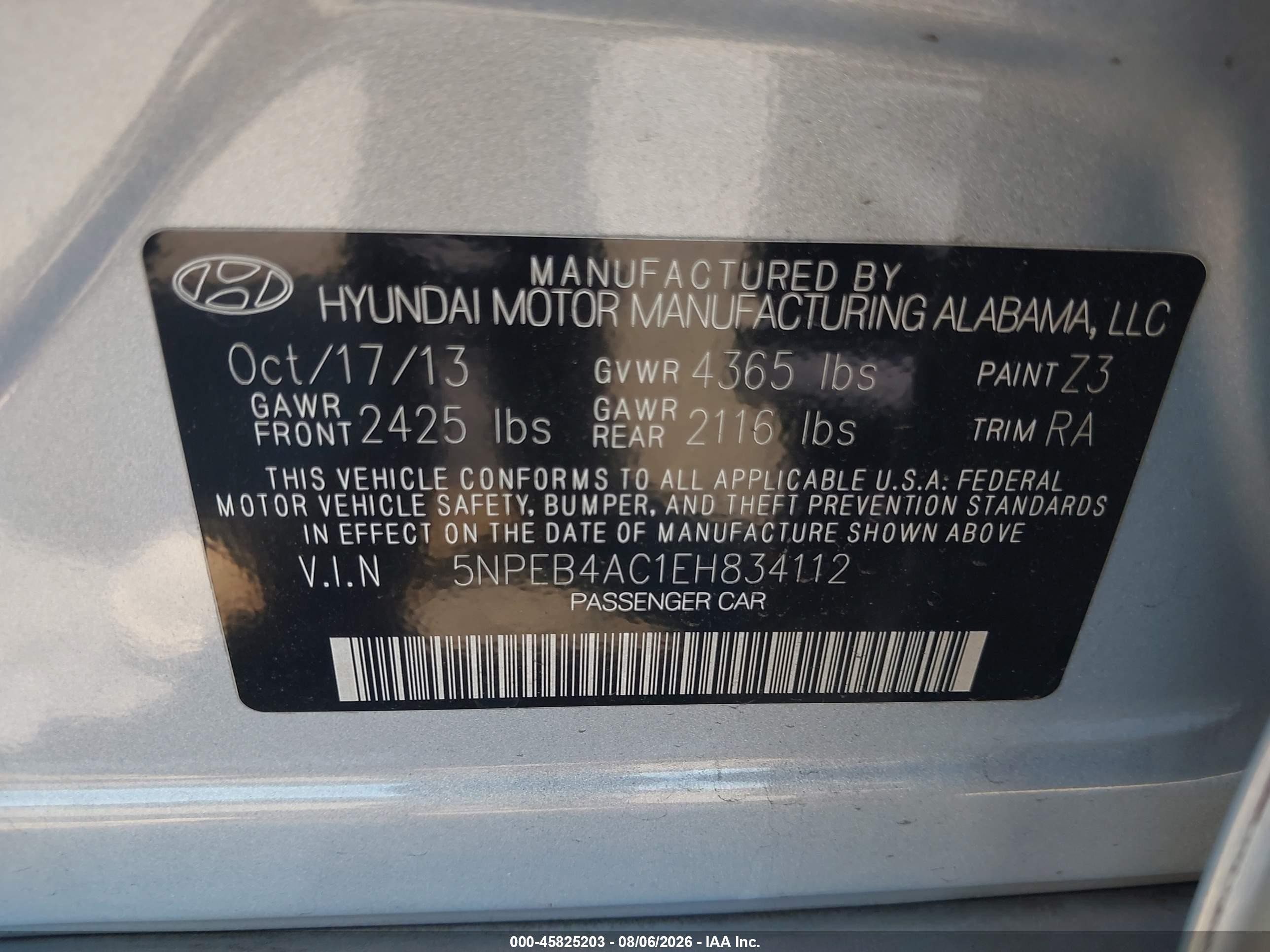 2014 Hyundai Sonata Gls Blue vin: 5NPEB4AC1EH834112