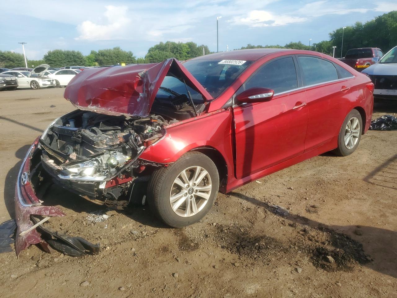 2014 Hyundai Sonata Gls Red vin: 5NPEB4AC1EH853002