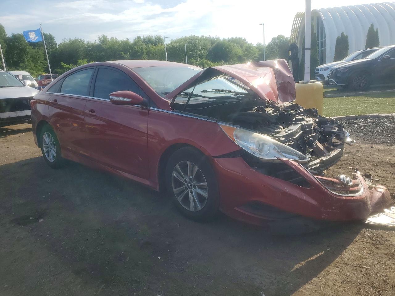 2014 Hyundai Sonata Gls Red vin: 5NPEB4AC1EH853002