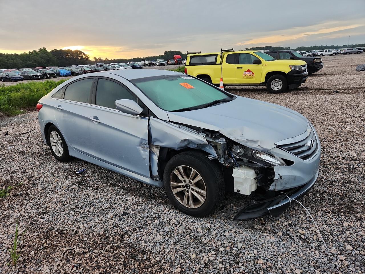 2014 Hyundai Sonata Gls Синий vin: 5NPEB4AC1EH856238