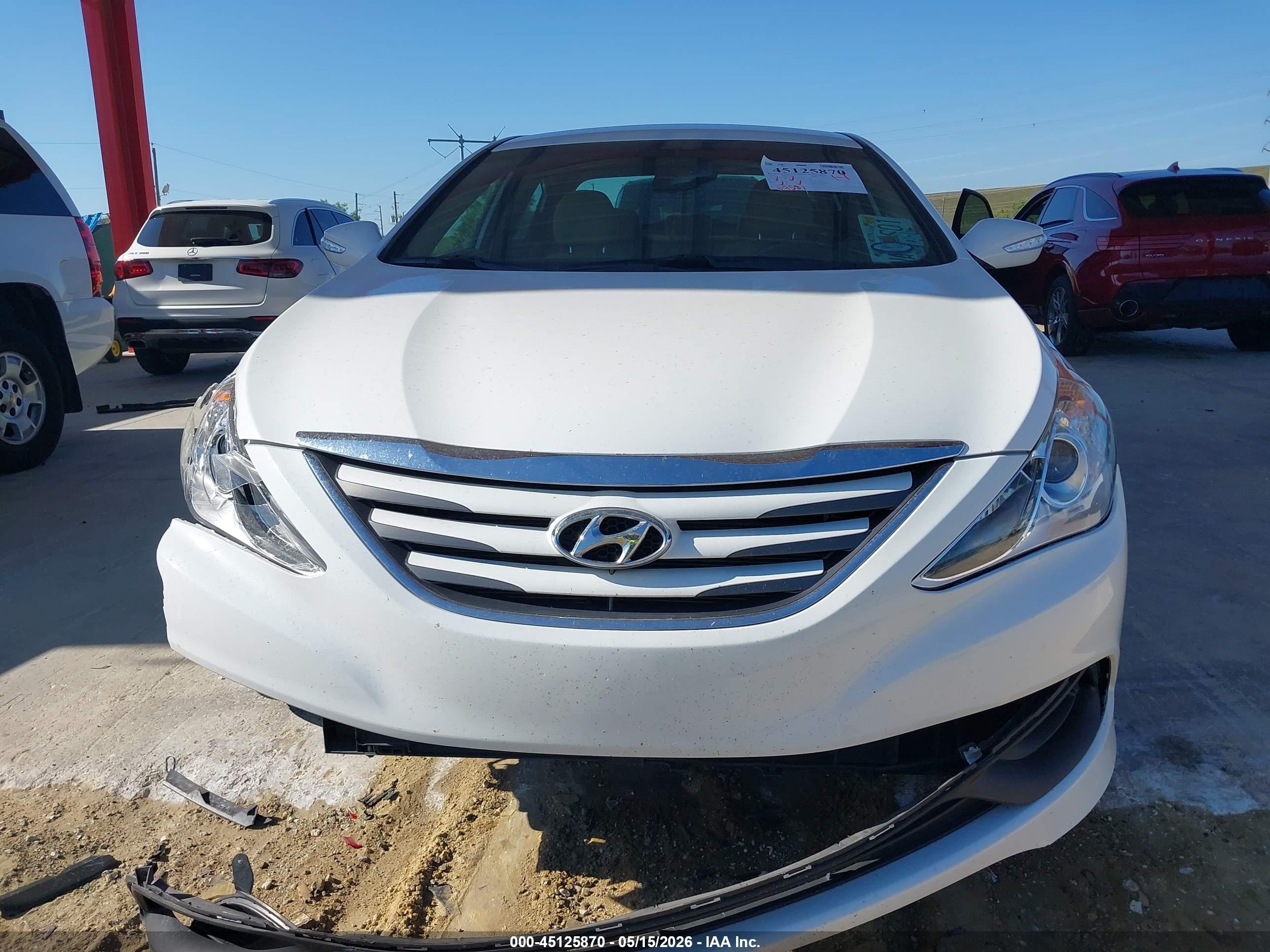2014 Hyundai Sonata Gls White vin: 5NPEB4AC1EH859043