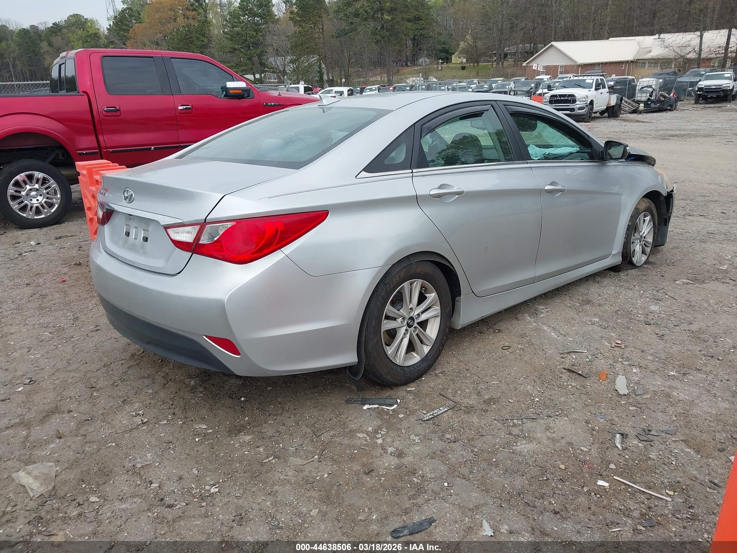 2014 Hyundai Sonata Gls Серый vin: 5NPEB4AC1EH861388