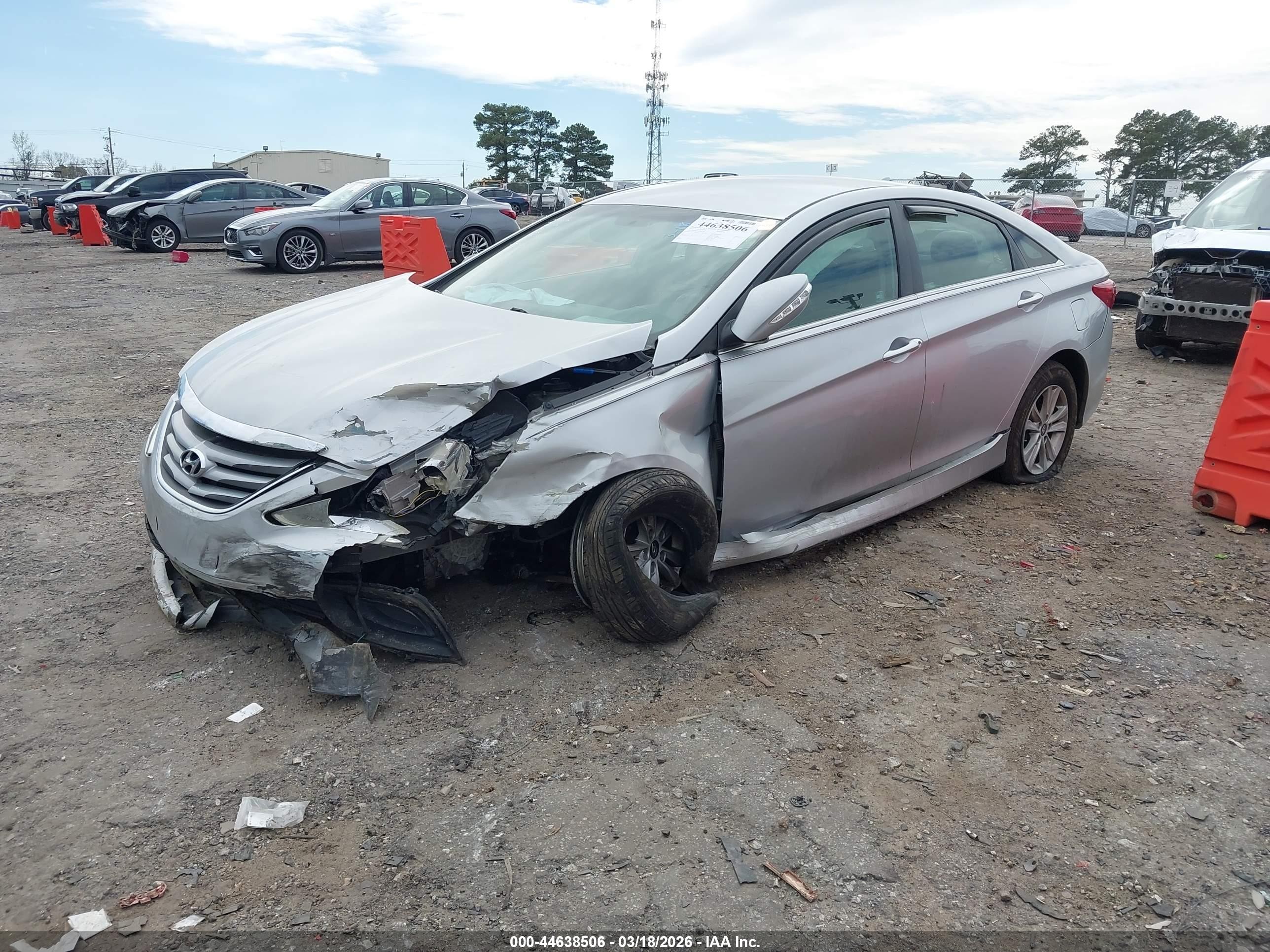 2014 Hyundai Sonata Gls Серый vin: 5NPEB4AC1EH861388