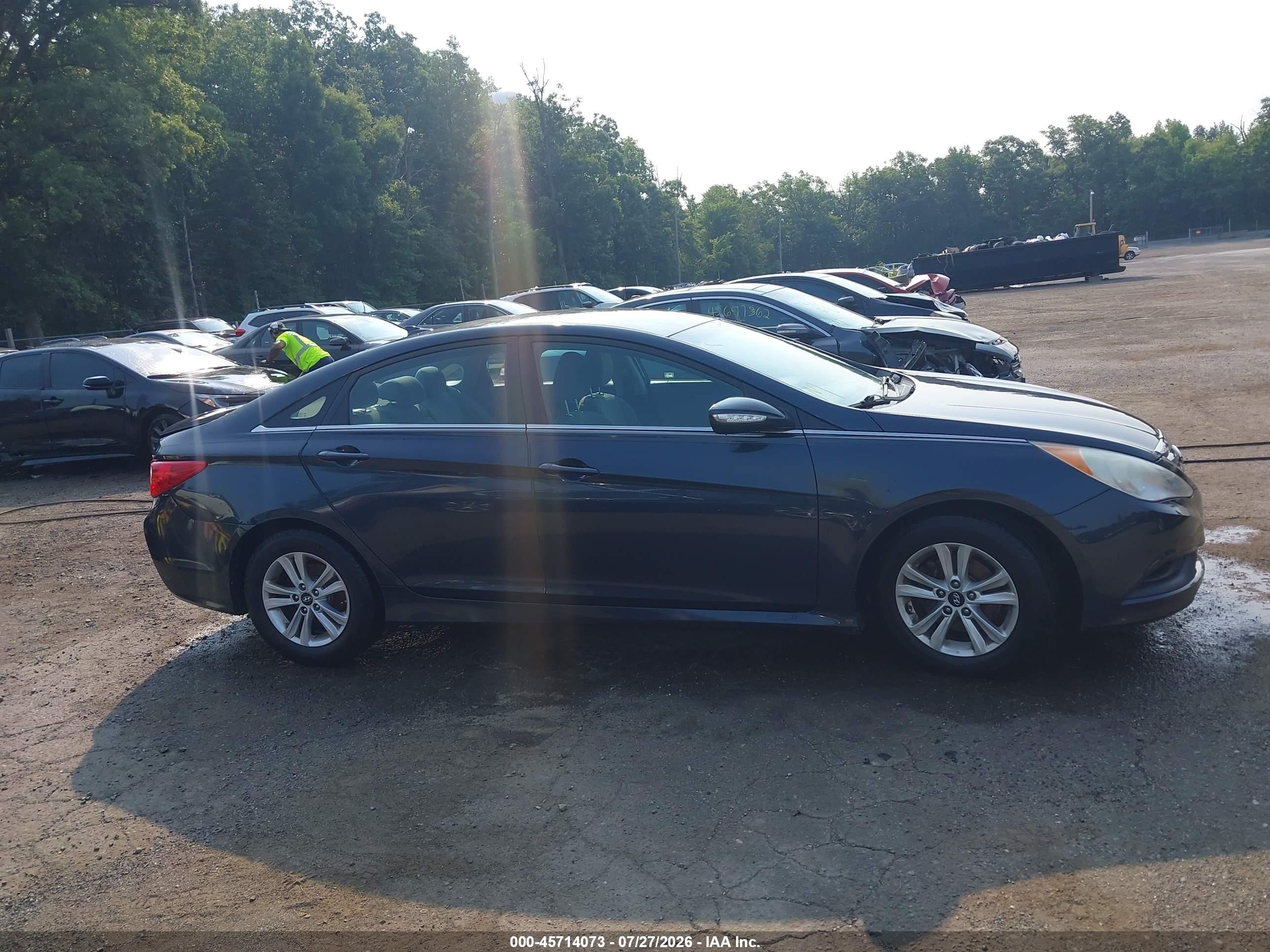 2014 Hyundai Sonata Gls Blue vin: 5NPEB4AC1EH862430