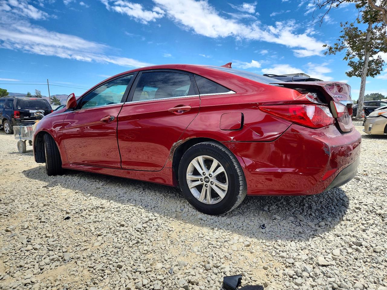 2014 Hyundai Sonata Gls Maroon vin: 5NPEB4AC1EH869877