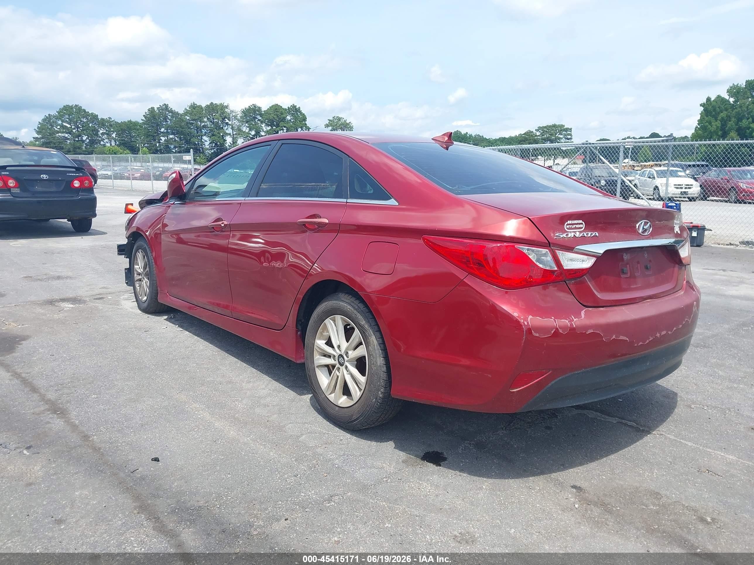 2014 Hyundai Sonata Gls Red vin: 5NPEB4AC1EH872312