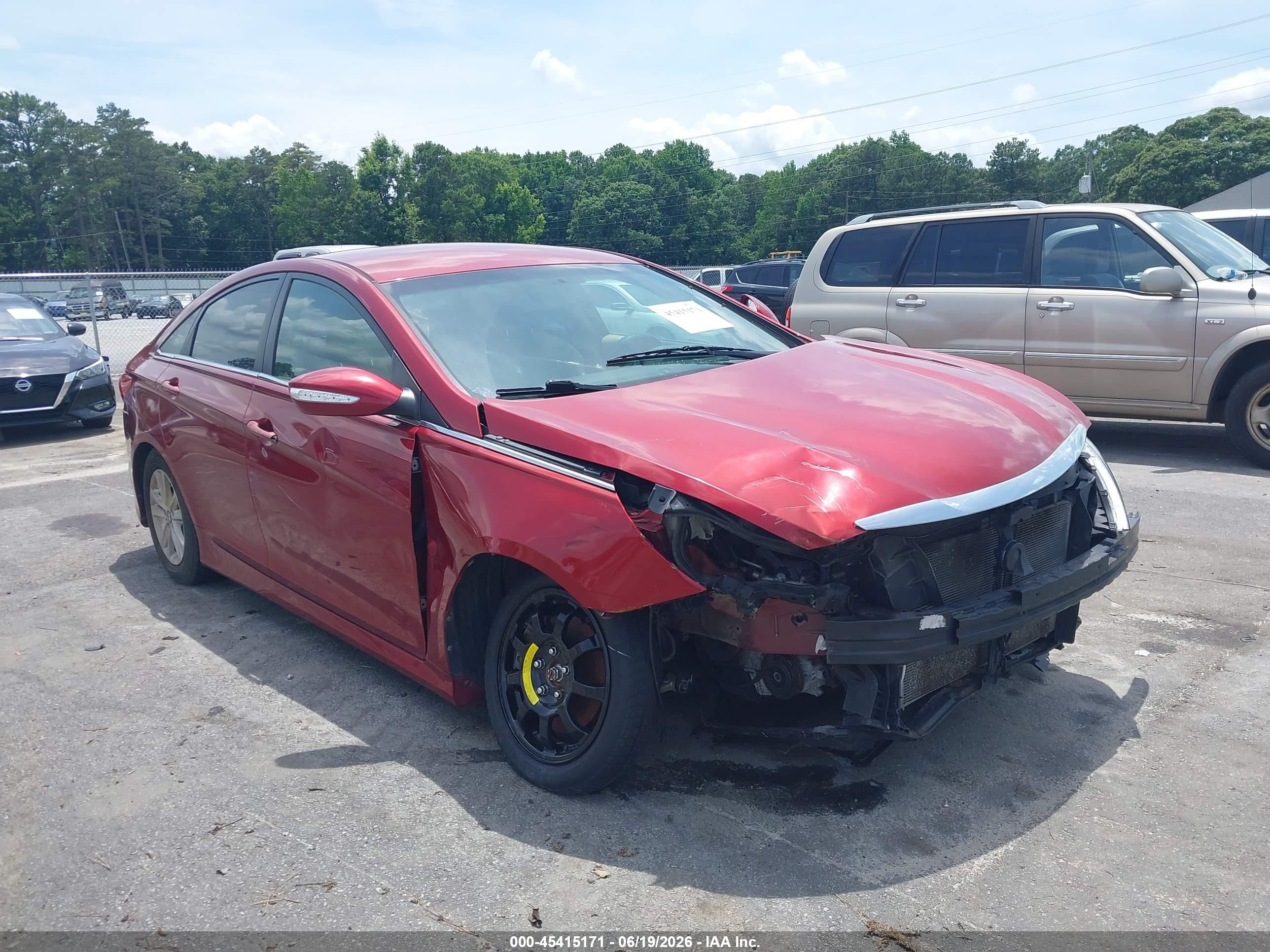 2014 Hyundai Sonata Gls Red vin: 5NPEB4AC1EH872312
