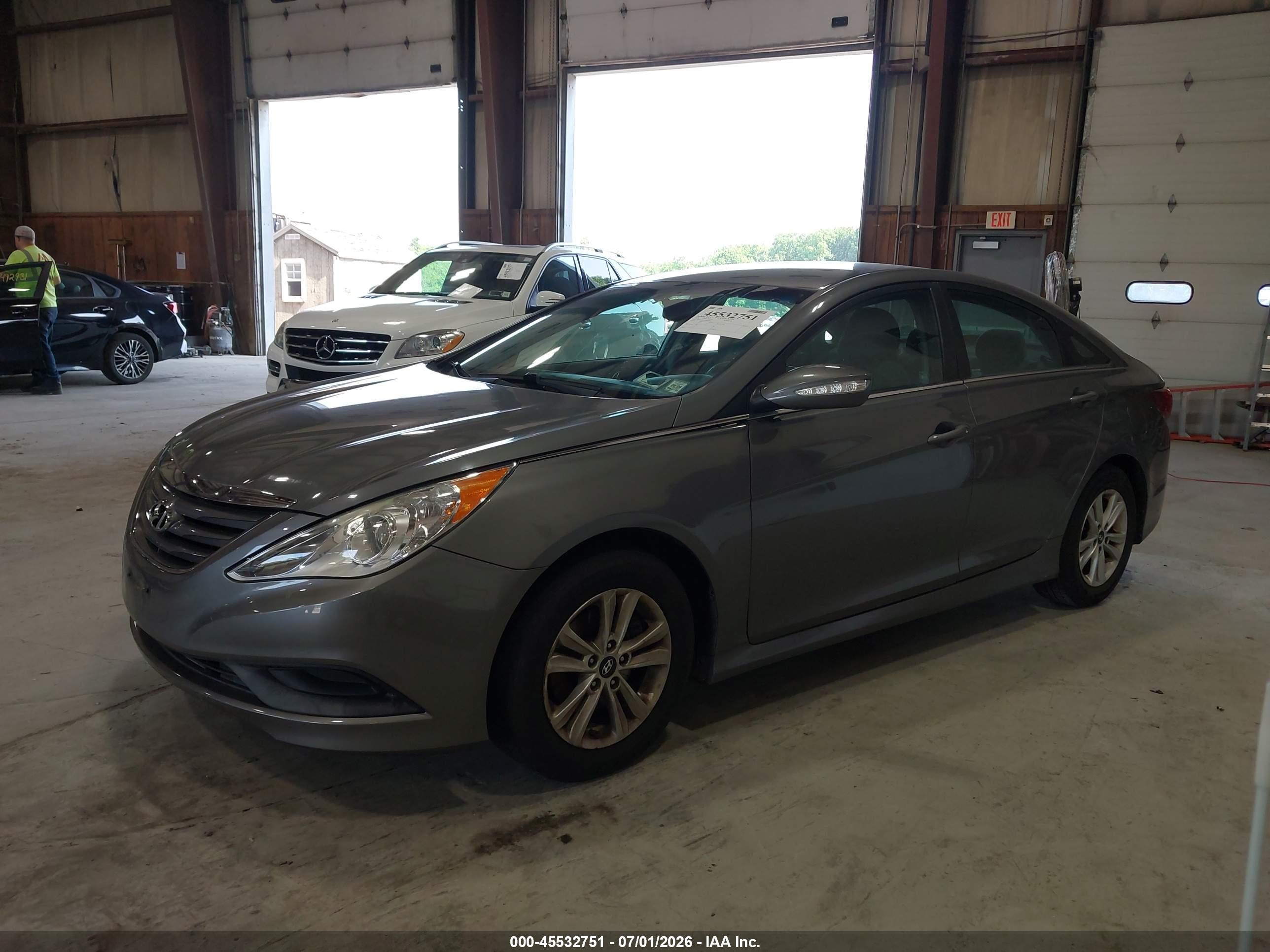 2014 Hyundai Sonata Gls Gray vin: 5NPEB4AC1EH872519