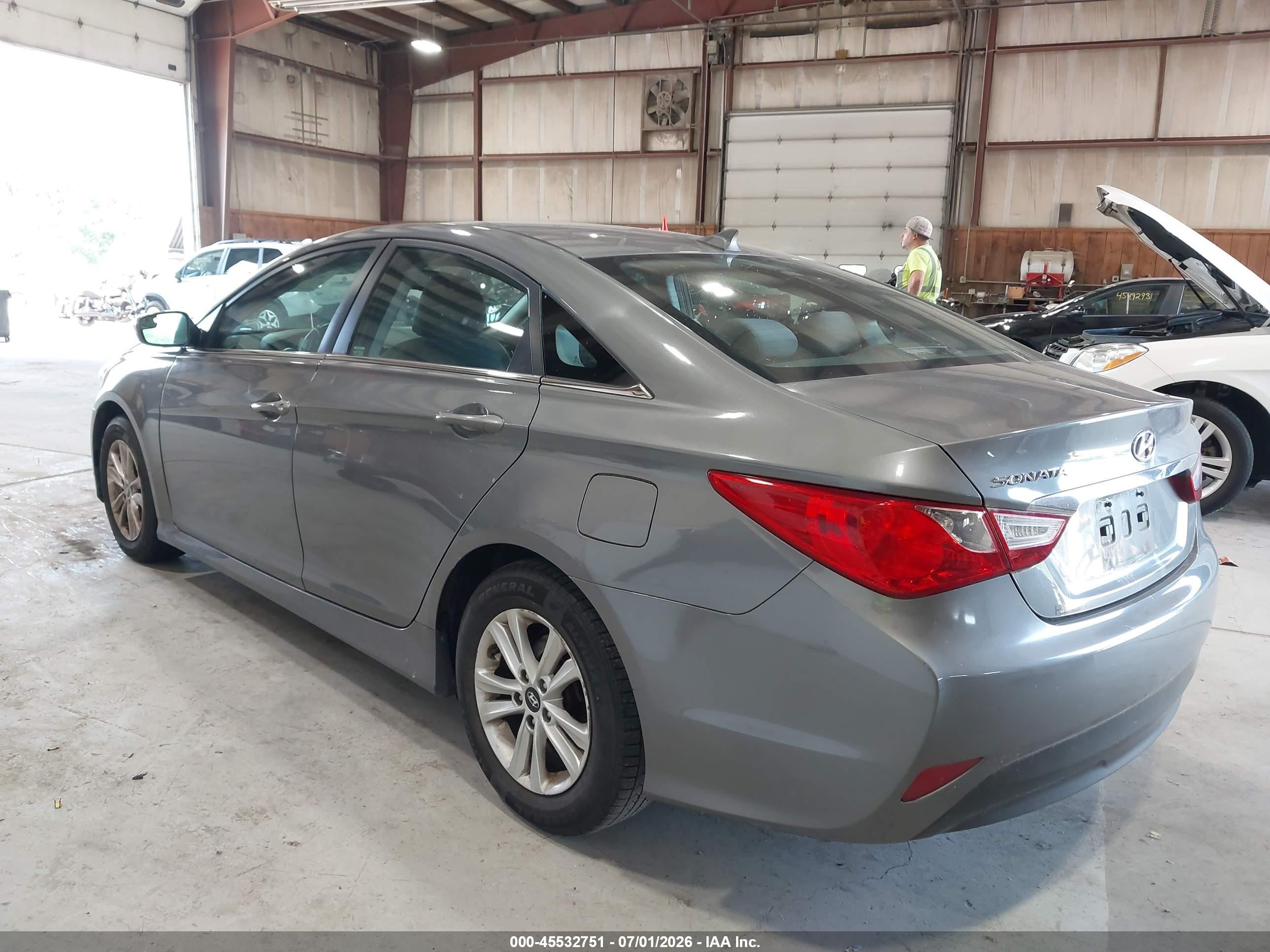 2014 Hyundai Sonata Gls Gray vin: 5NPEB4AC1EH872519