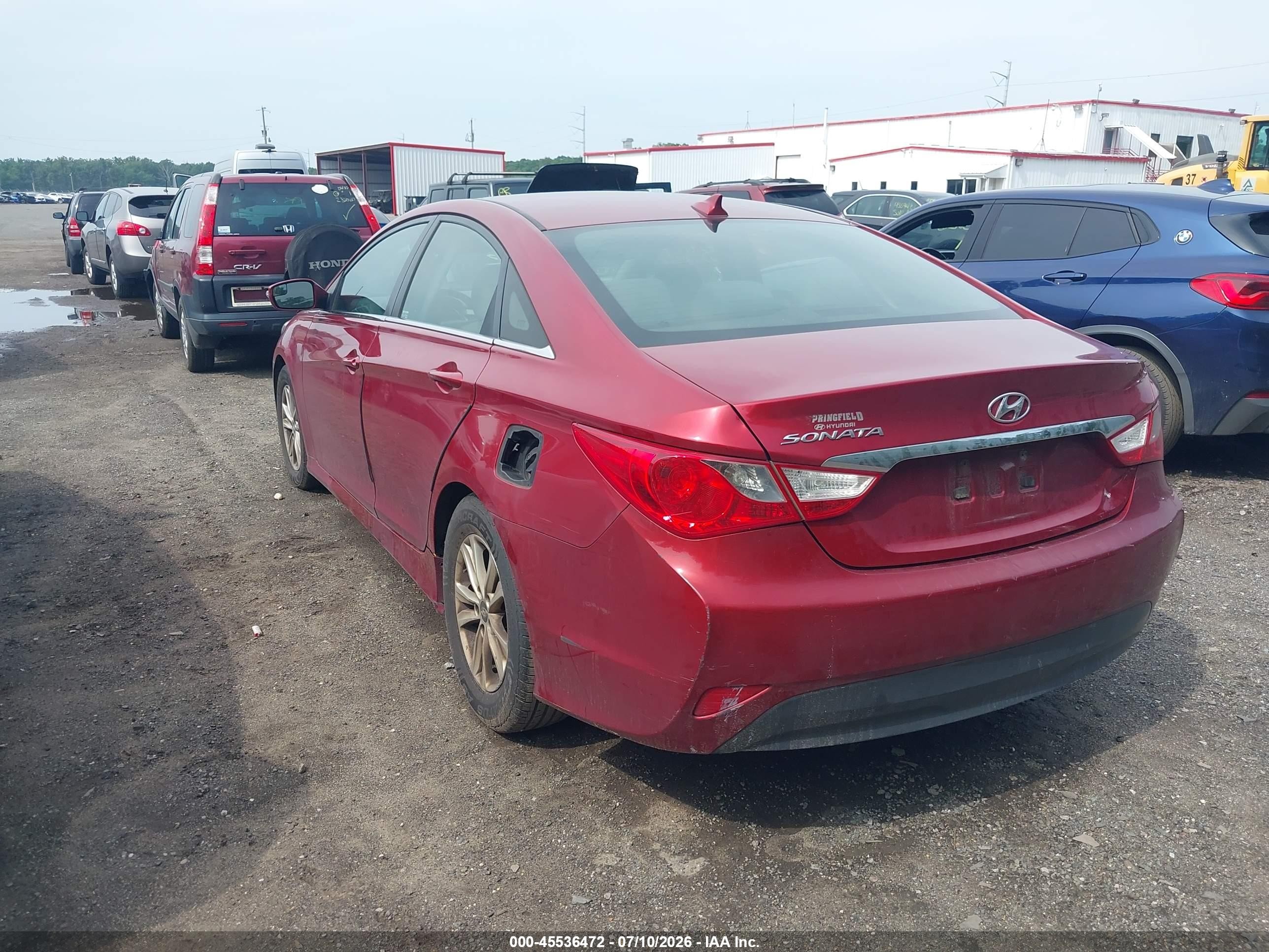 2014 Hyundai Sonata Gls Red vin: 5NPEB4AC1EH873511
