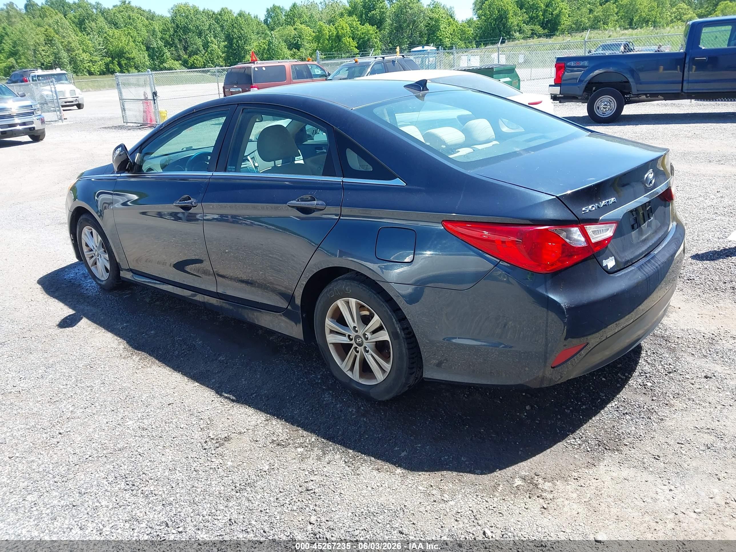 2014 Hyundai Sonata Gls Blue vin: 5NPEB4AC1EH875677