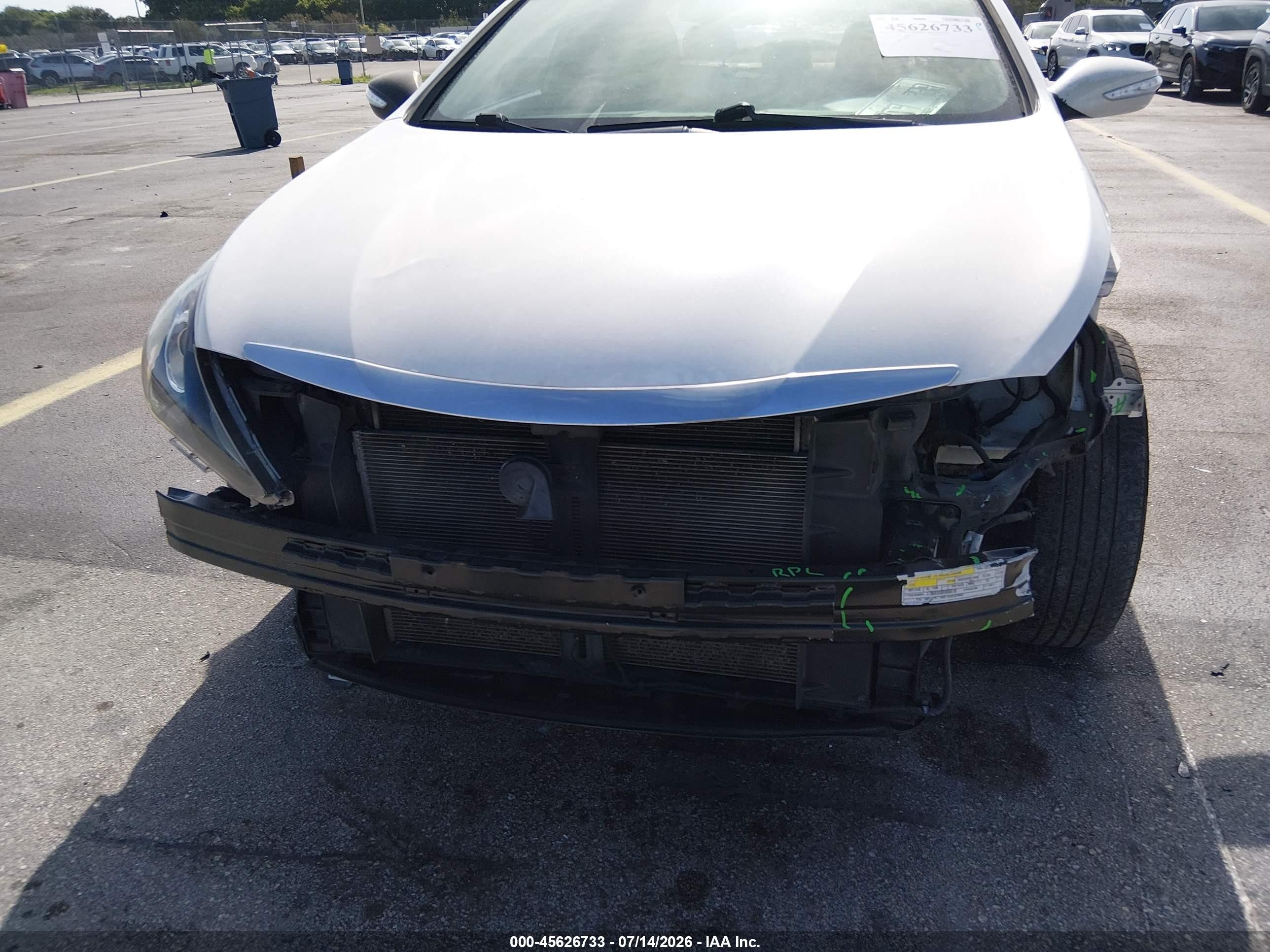 2014 Hyundai Sonata Gls White vin: 5NPEB4AC1EH885528
