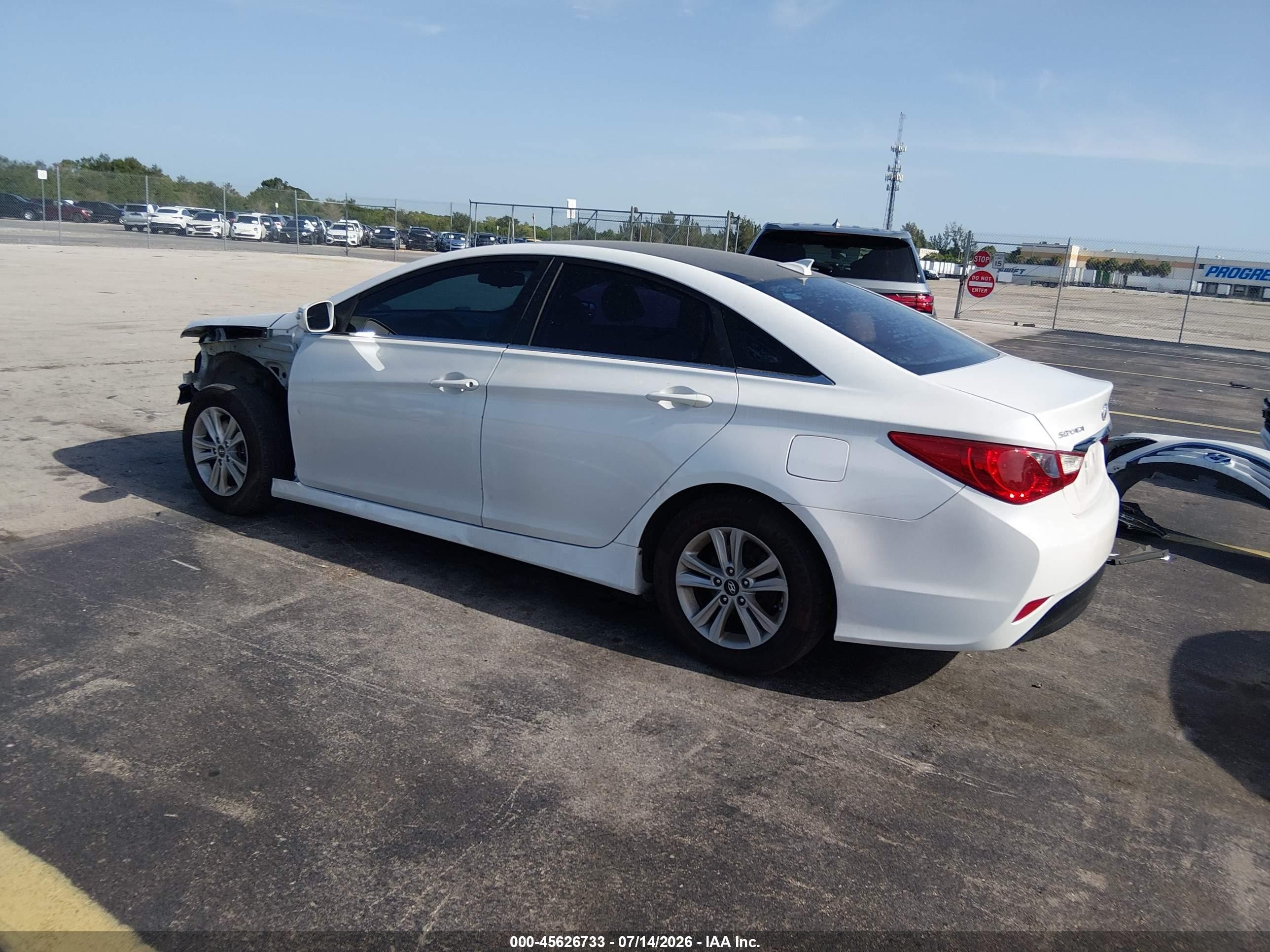 2014 Hyundai Sonata Gls White vin: 5NPEB4AC1EH885528