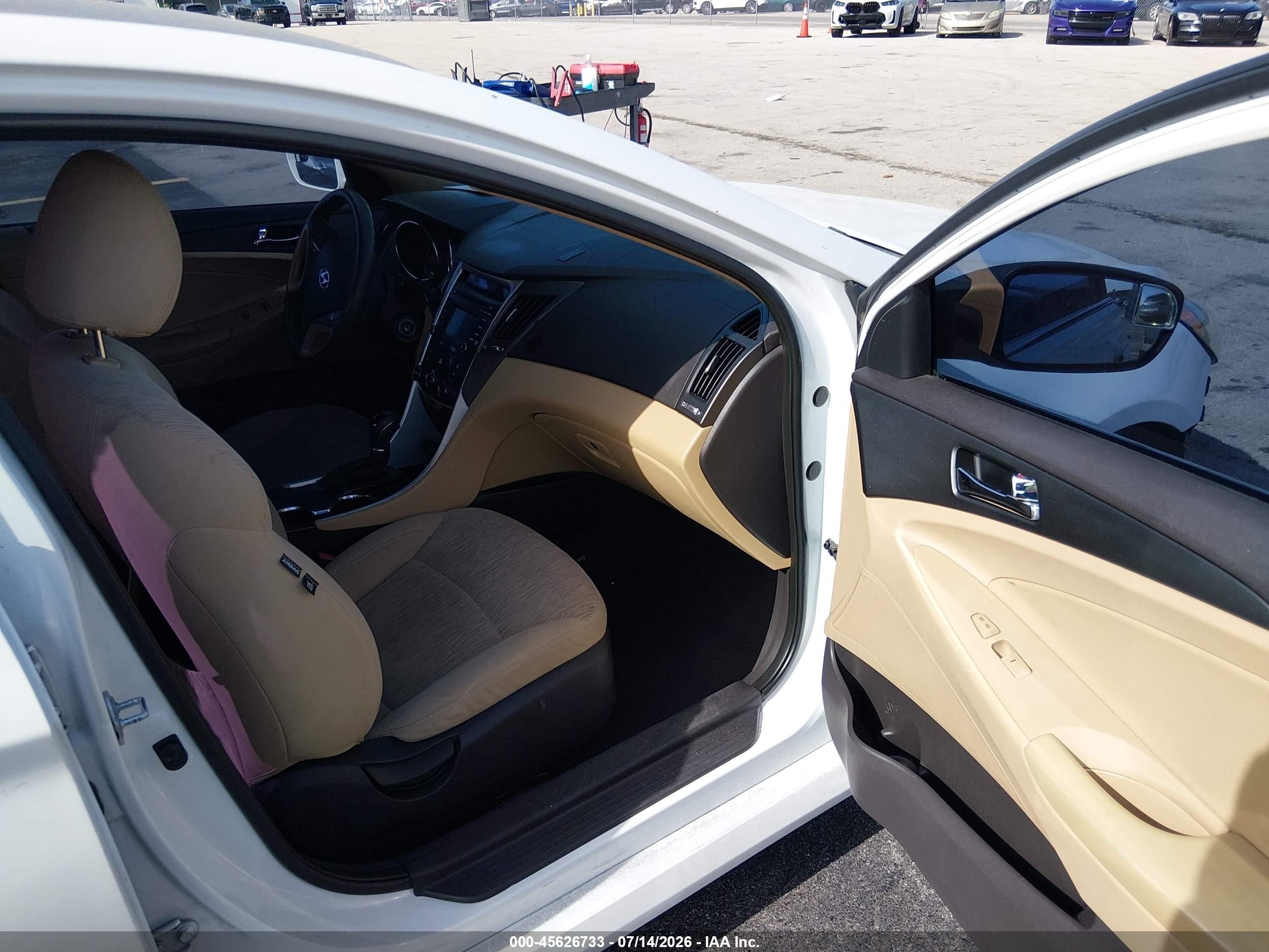 2014 Hyundai Sonata Gls White vin: 5NPEB4AC1EH885528