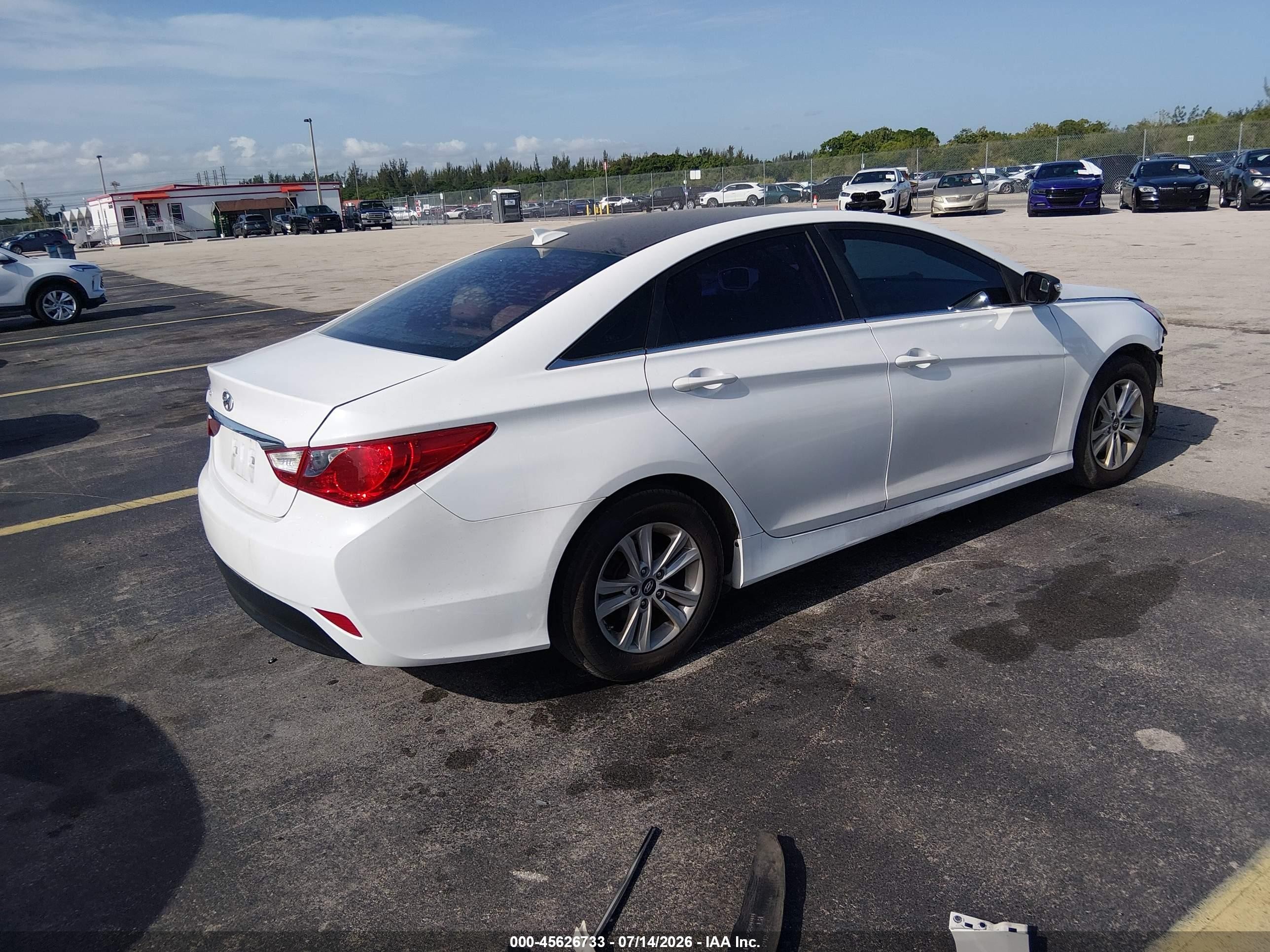 2014 Hyundai Sonata Gls White vin: 5NPEB4AC1EH885528