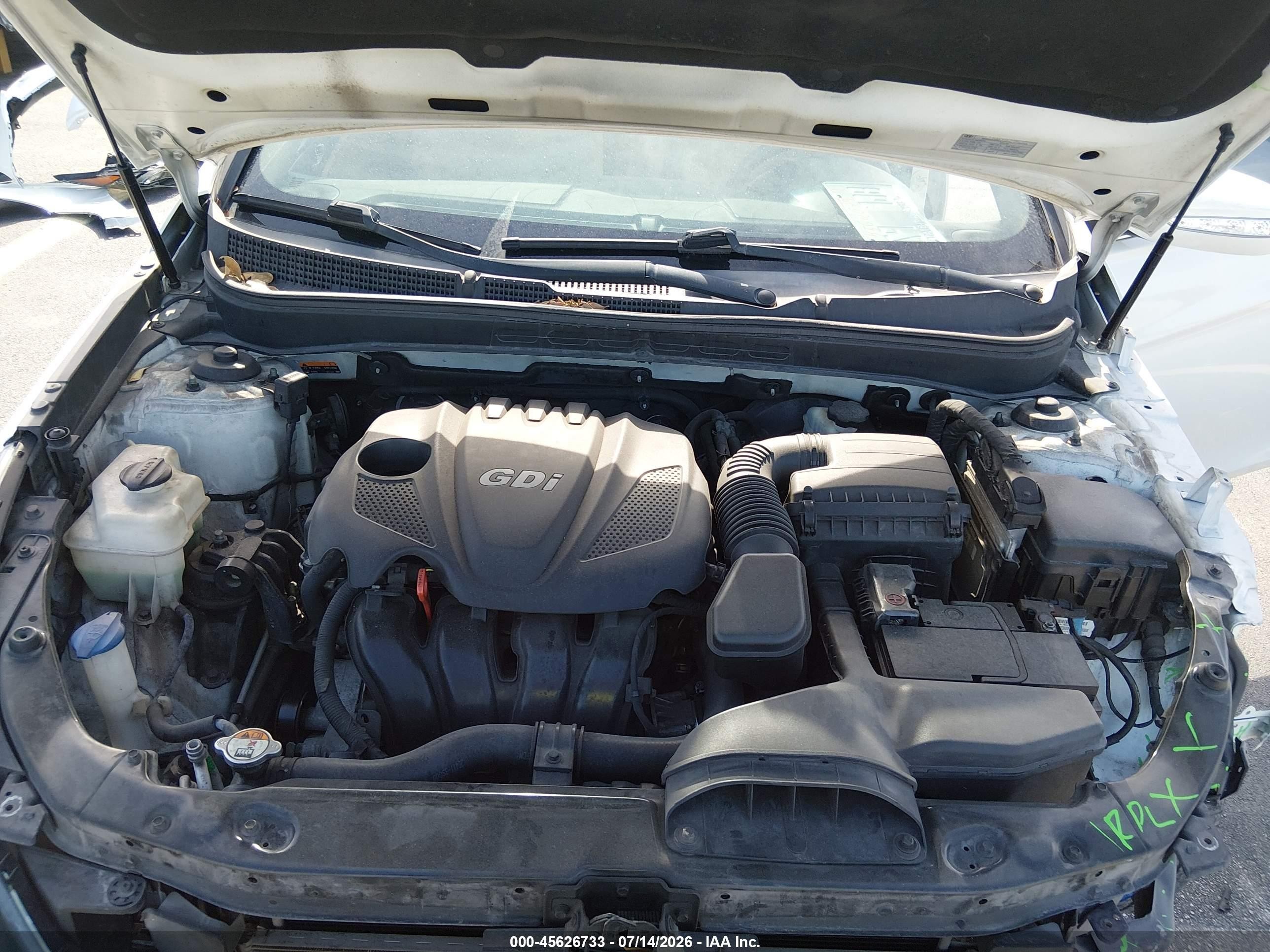 2014 Hyundai Sonata Gls White vin: 5NPEB4AC1EH885528