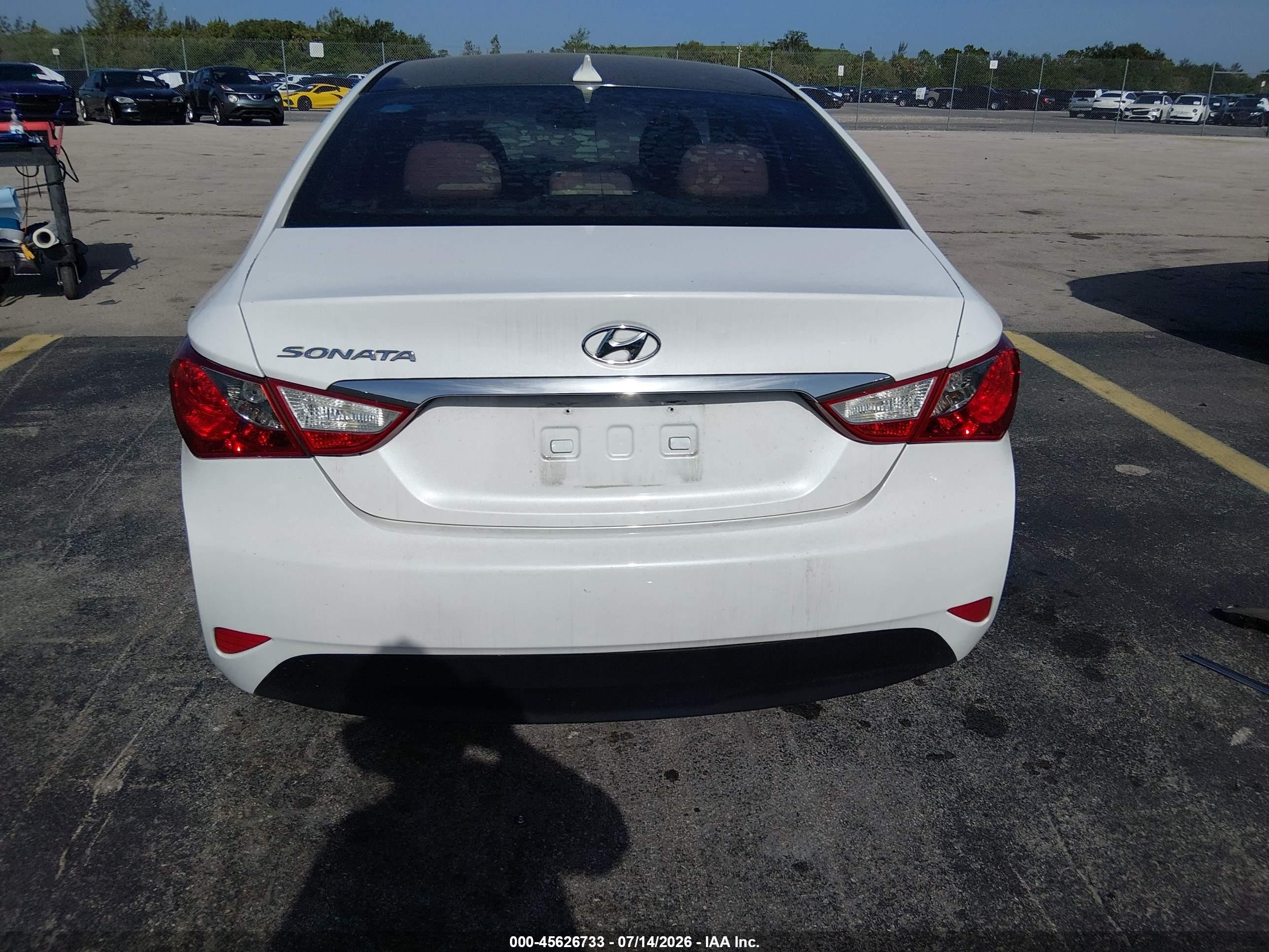 2014 Hyundai Sonata Gls White vin: 5NPEB4AC1EH885528
