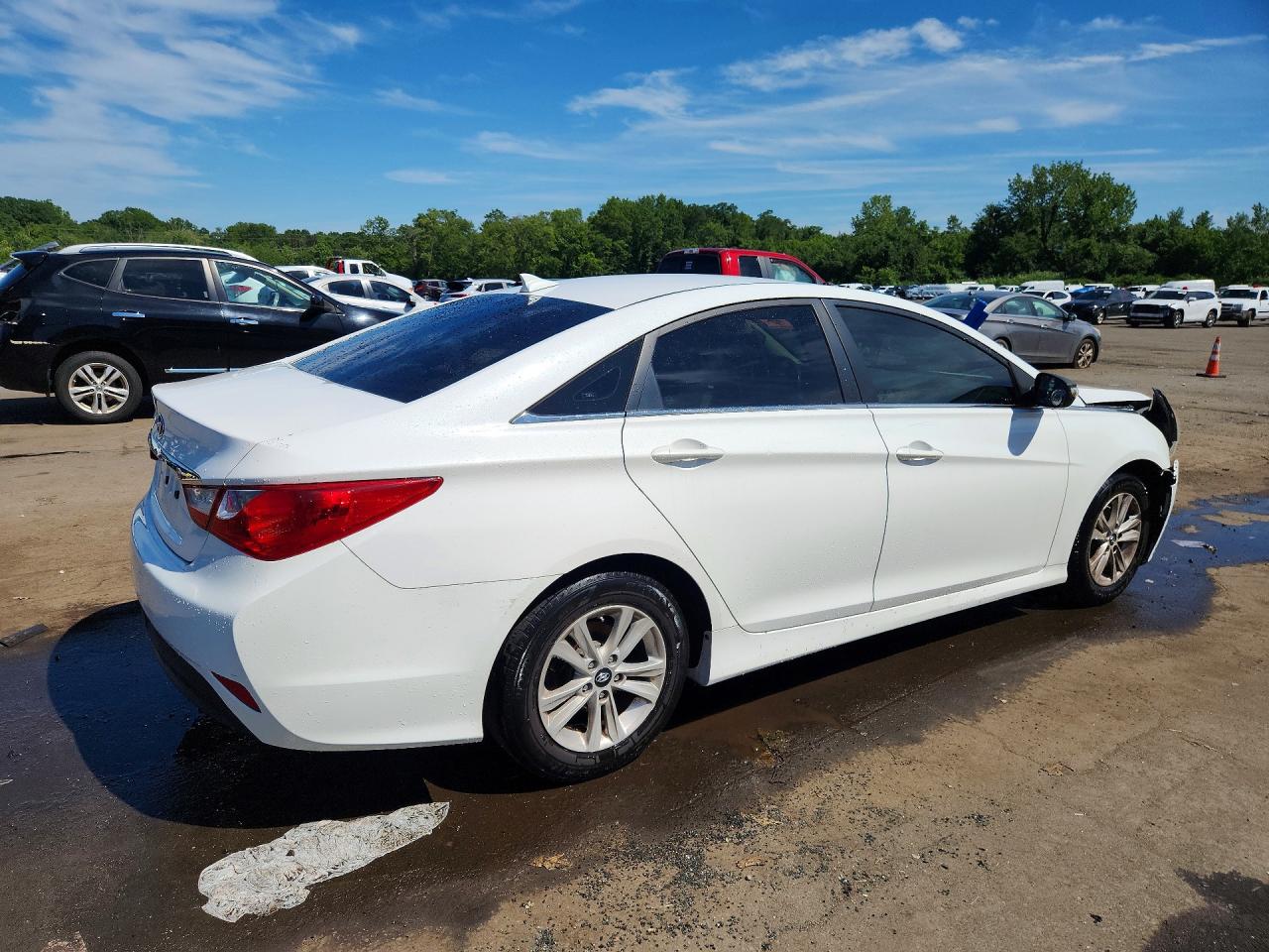 2014 Hyundai Sonata Gls White vin: 5NPEB4AC1EH906863