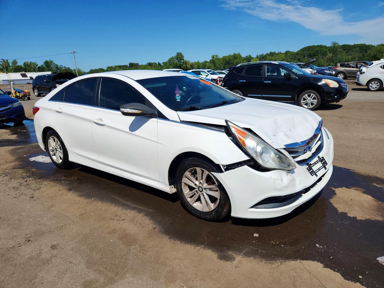 2014 Hyundai Sonata Gls White vin: 5NPEB4AC1EH906863