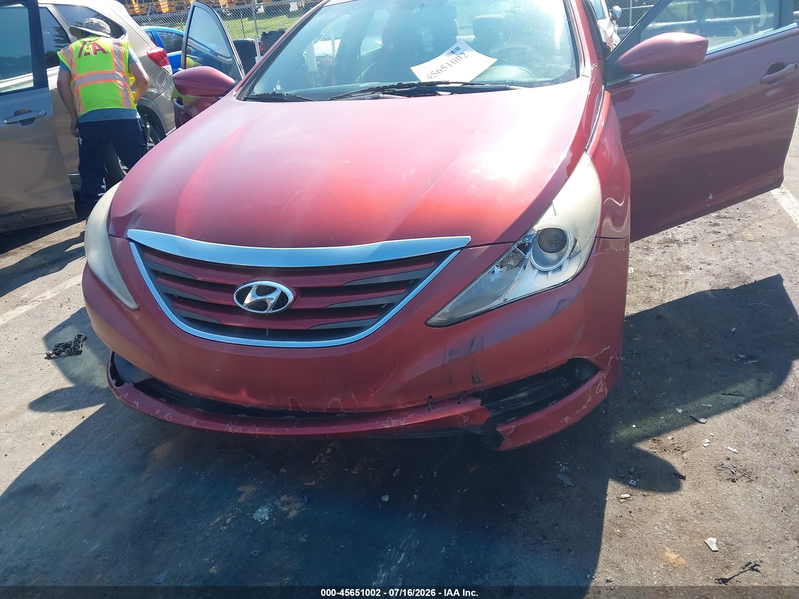 2014 Hyundai Sonata Gls Red vin: 5NPEB4AC1EH910685