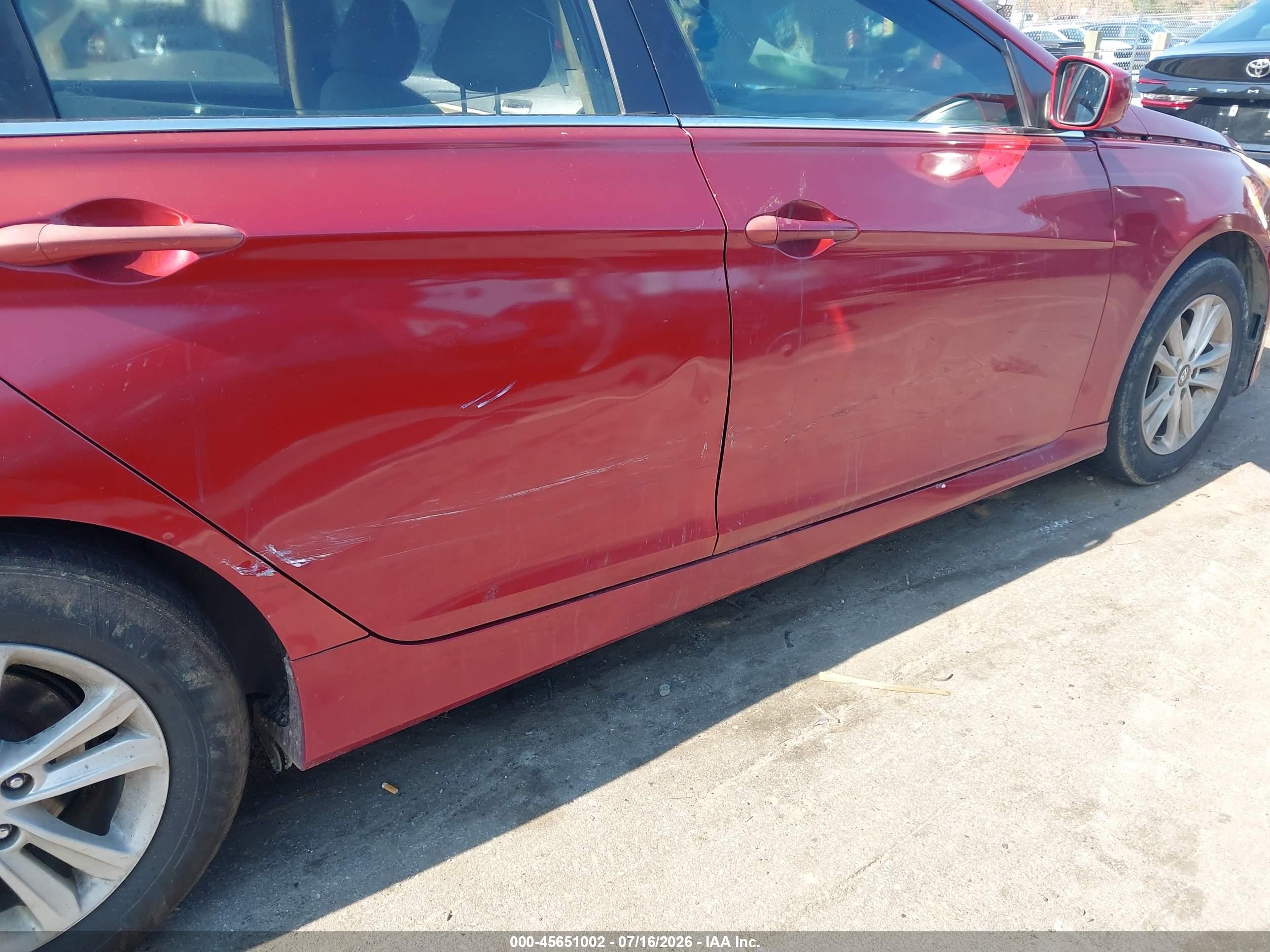 2014 Hyundai Sonata Gls Red vin: 5NPEB4AC1EH910685