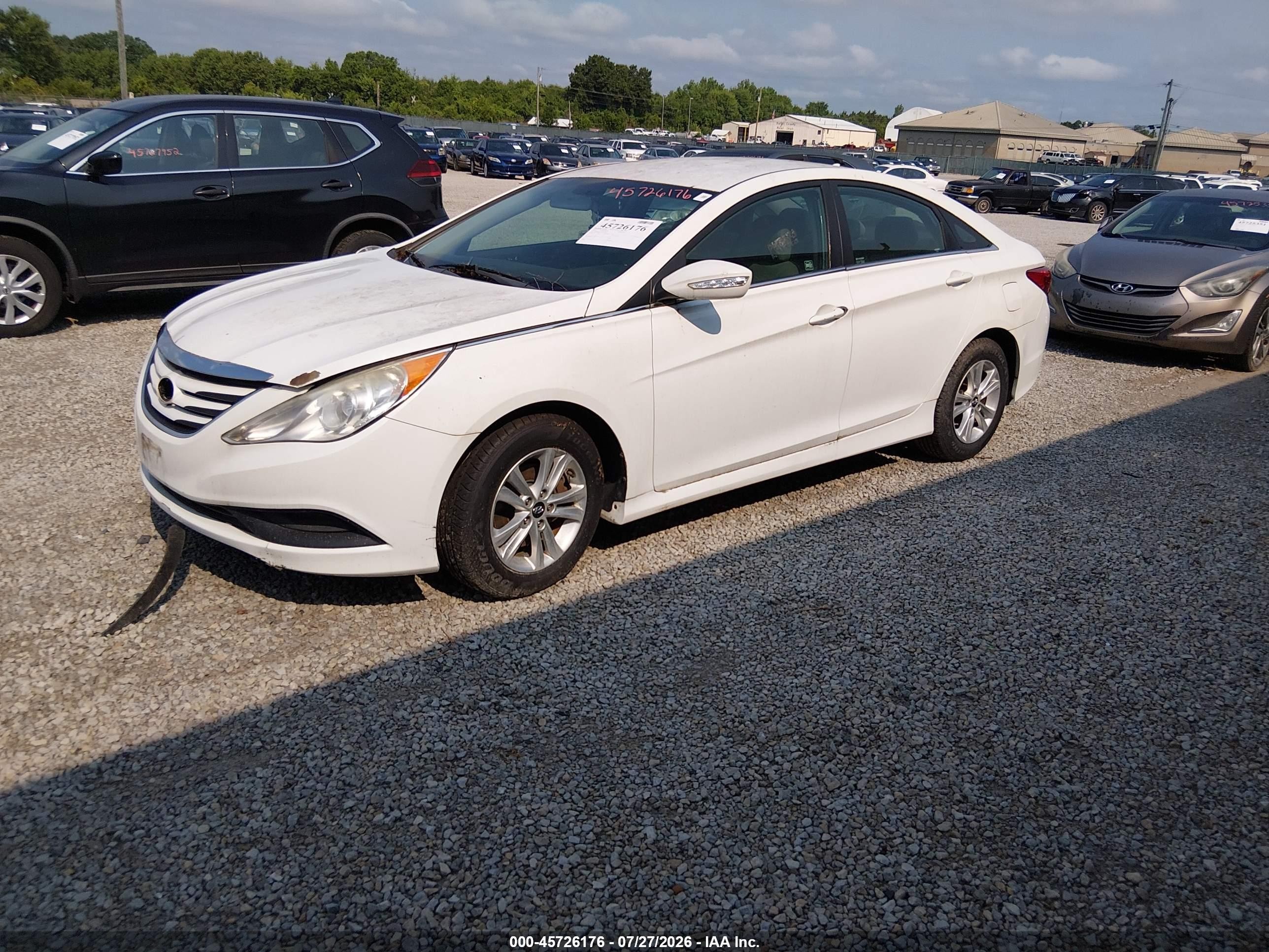 2014 Hyundai Sonata Gls White vin: 5NPEB4AC1EH912260