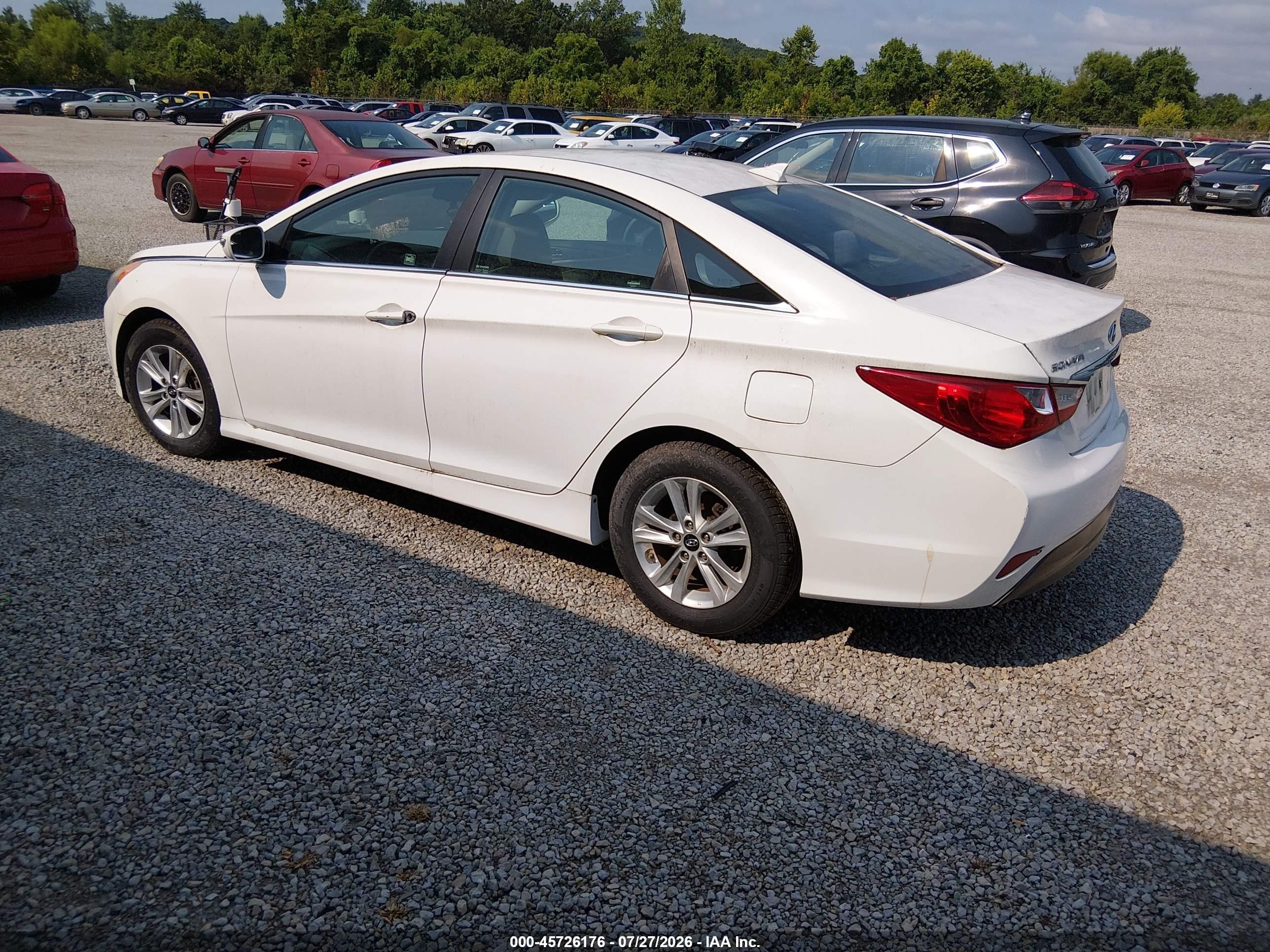 2014 Hyundai Sonata Gls White vin: 5NPEB4AC1EH912260