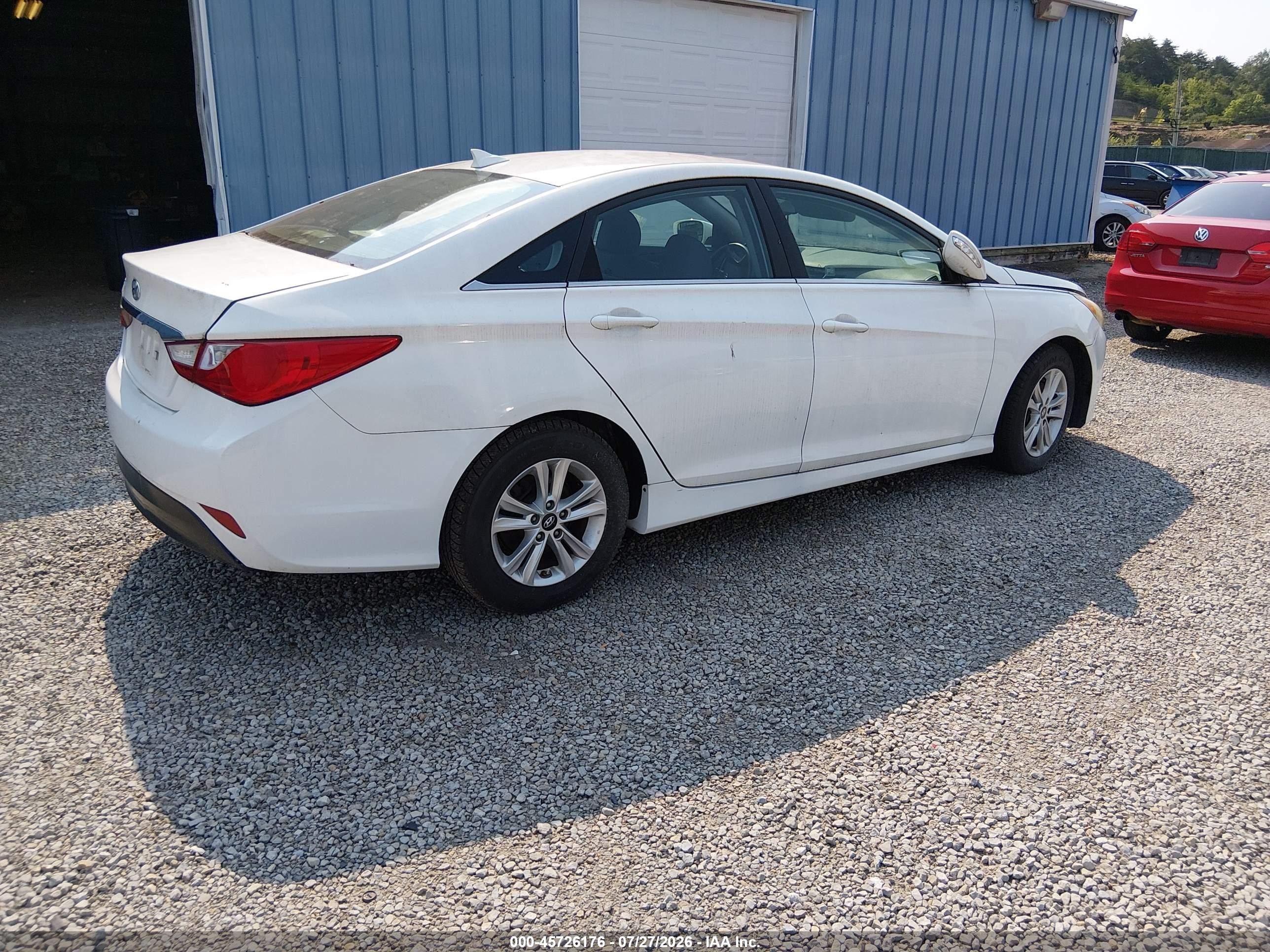 2014 Hyundai Sonata Gls White vin: 5NPEB4AC1EH912260