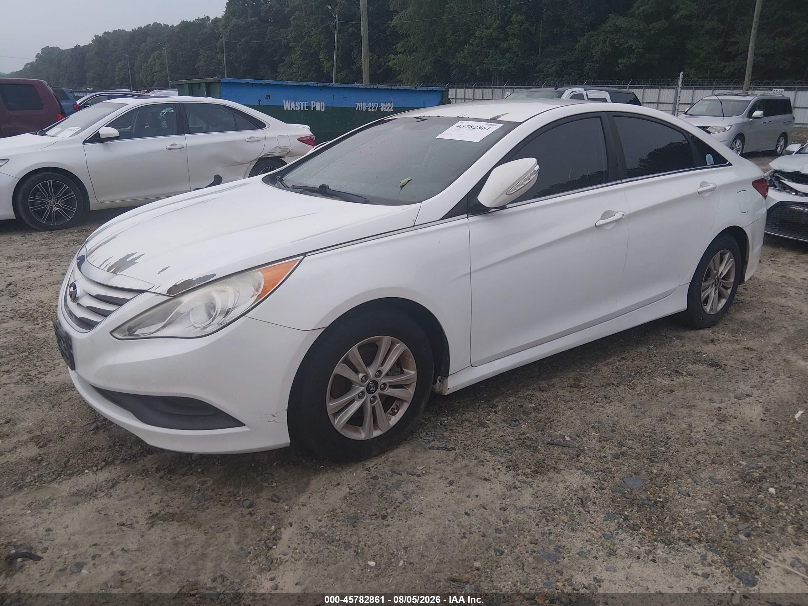 2014 Hyundai Sonata Gls White vin: 5NPEB4AC1EH917894